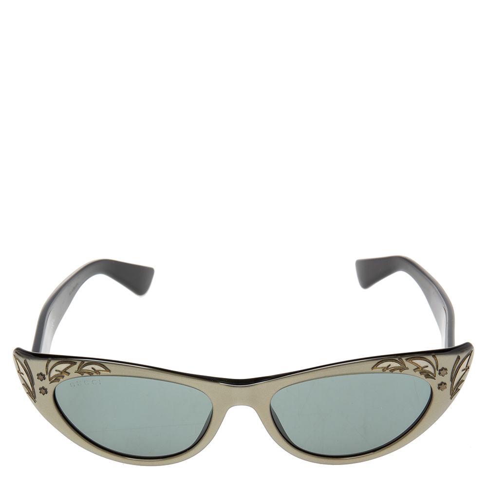 

Gucci Grey Embellished/Green GG3807 Cat Eye Sunglasses