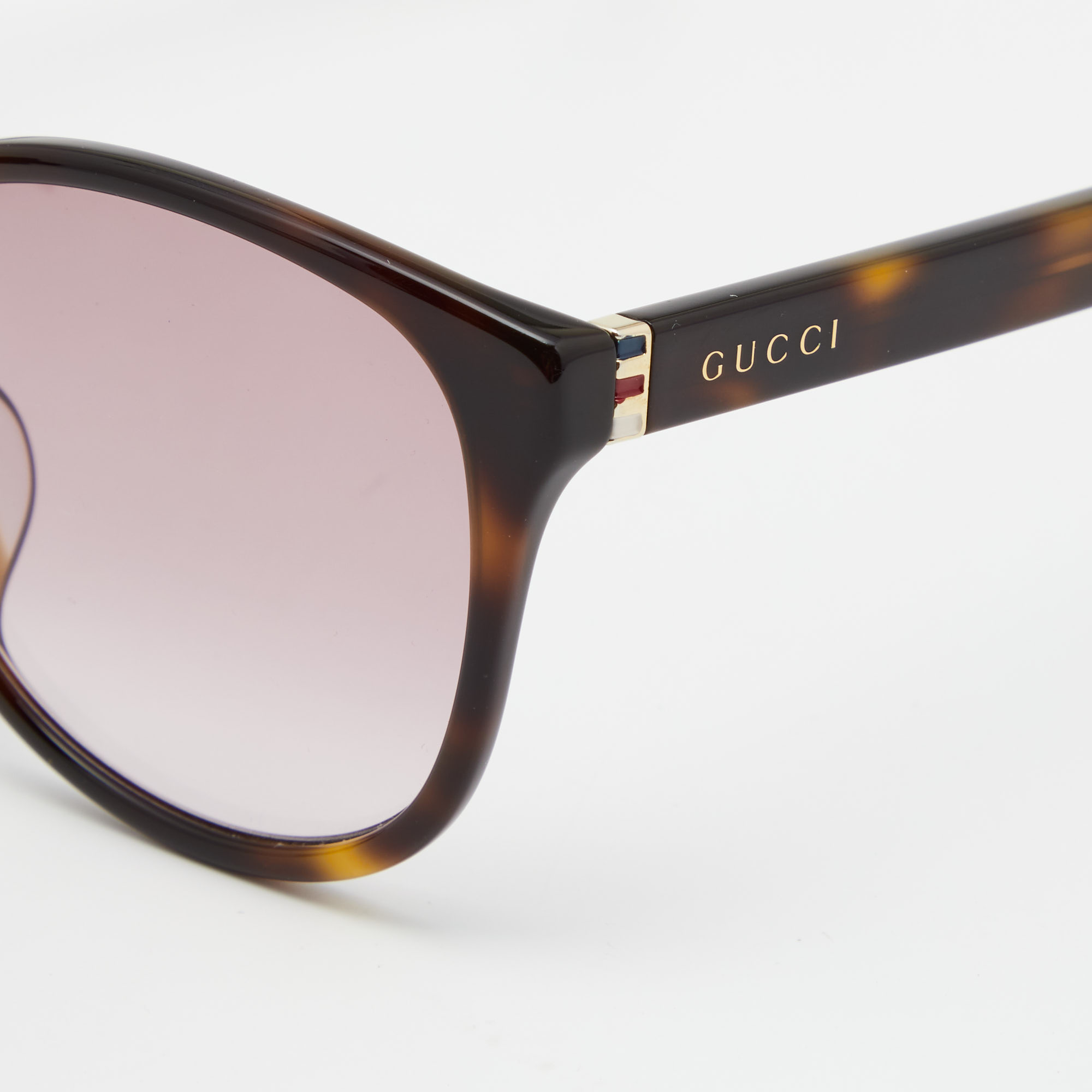 

Gucci Havana Tortoise Gradient GG0461SA Cat Eye Sunglasses, Brown