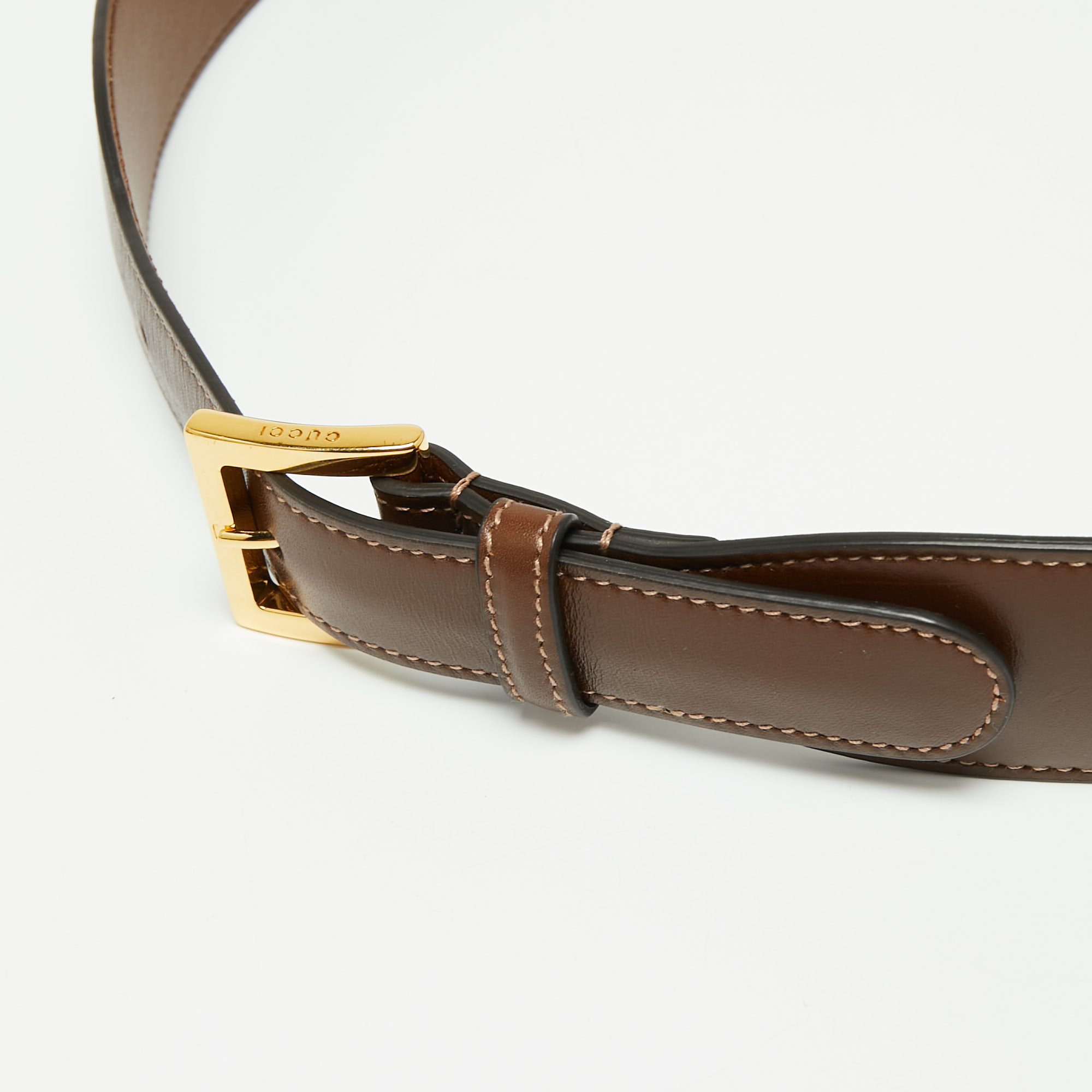 

Gucci Brown Leather Horsebit Buckle Belt