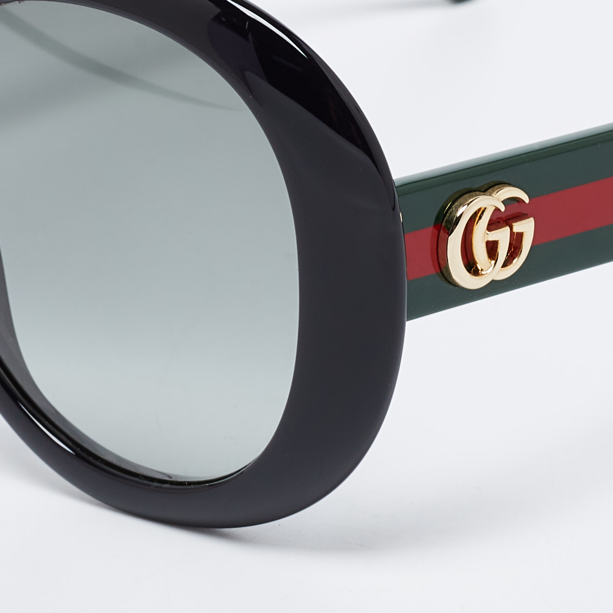 

Gucci Black/Web GG0712S Round Sunglasses