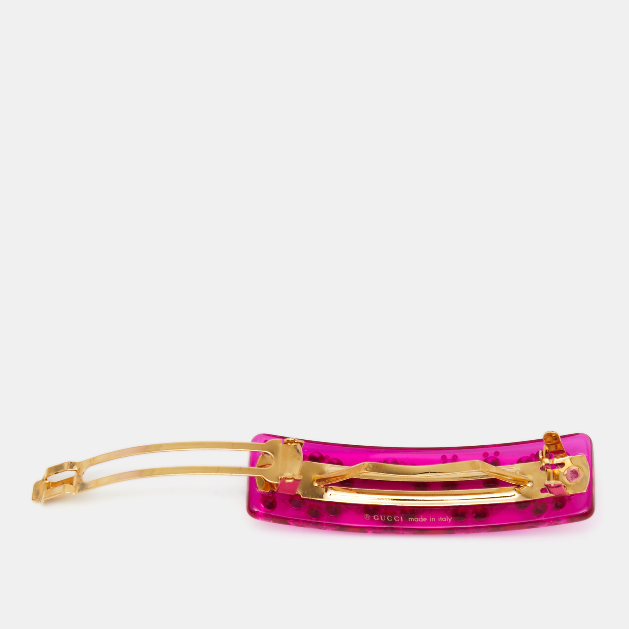 

Gucci Fuchsia Pink Crystal Embellished Barrette