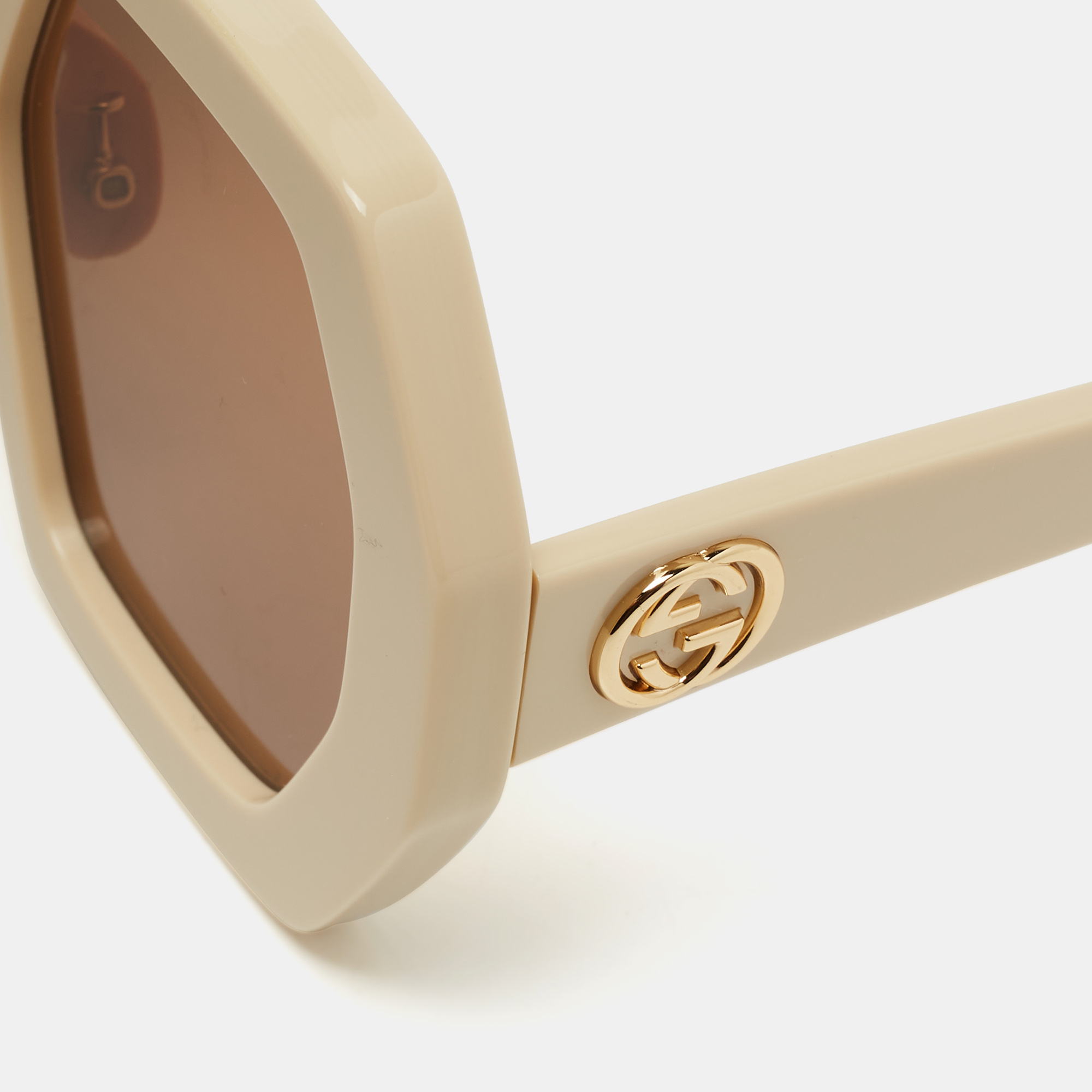 

Gucci Ivory/Brown GG0772S Oversized Sunglasses