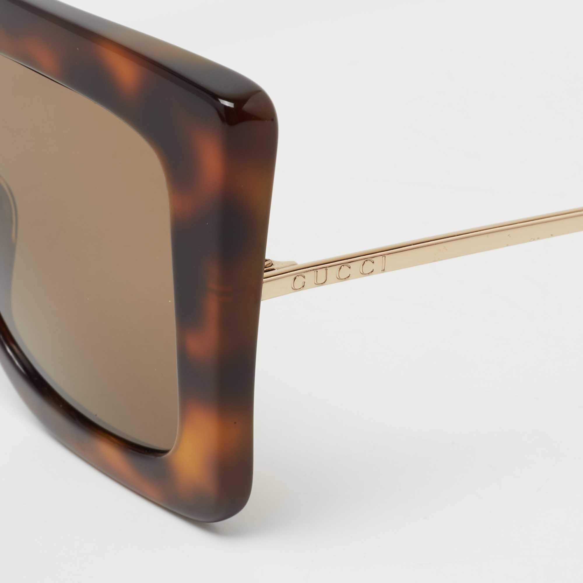 

Gucci Brown Havana / Brown GG0435S Square Sunglasses