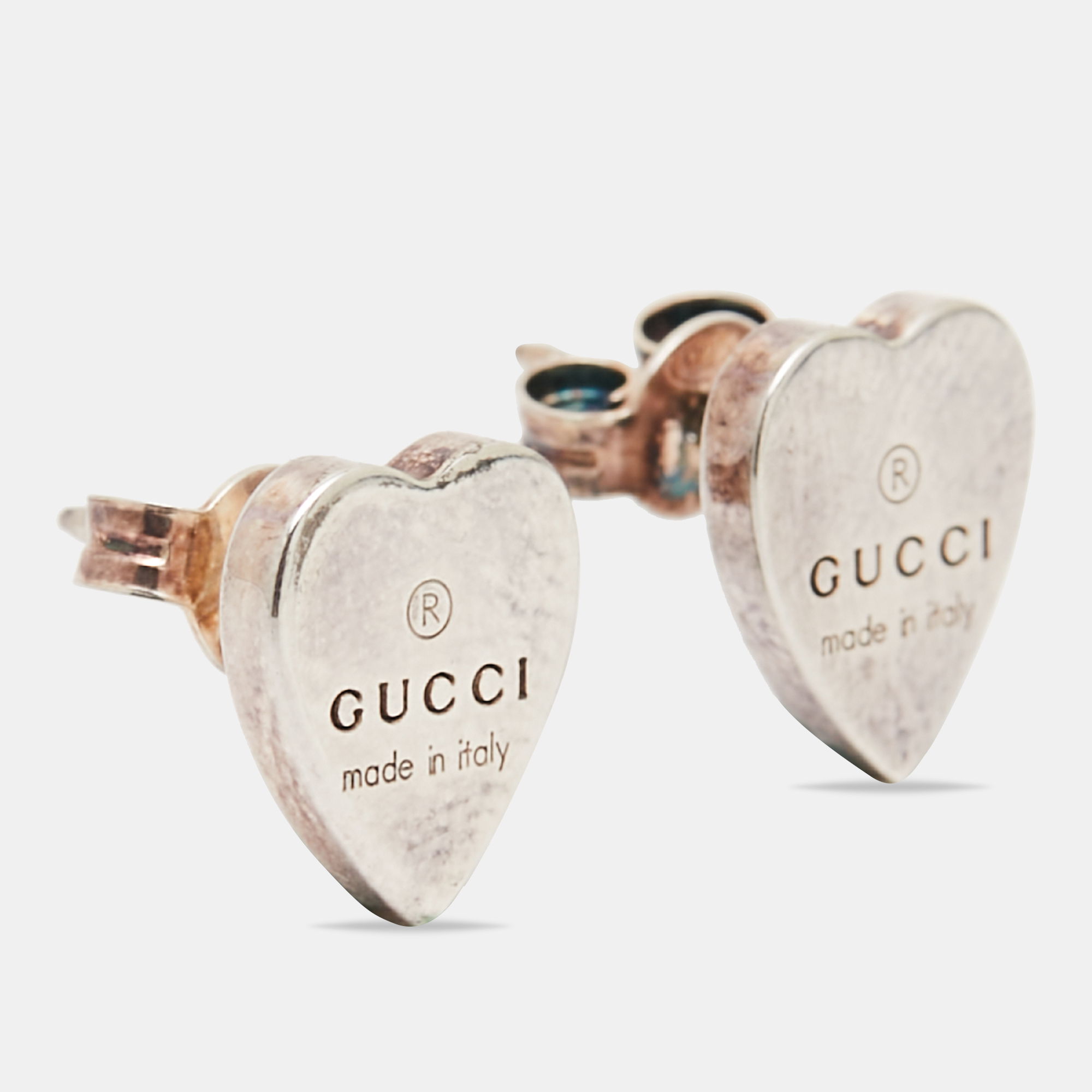 

Gucci Sterling Silver Heart Stud Earrings