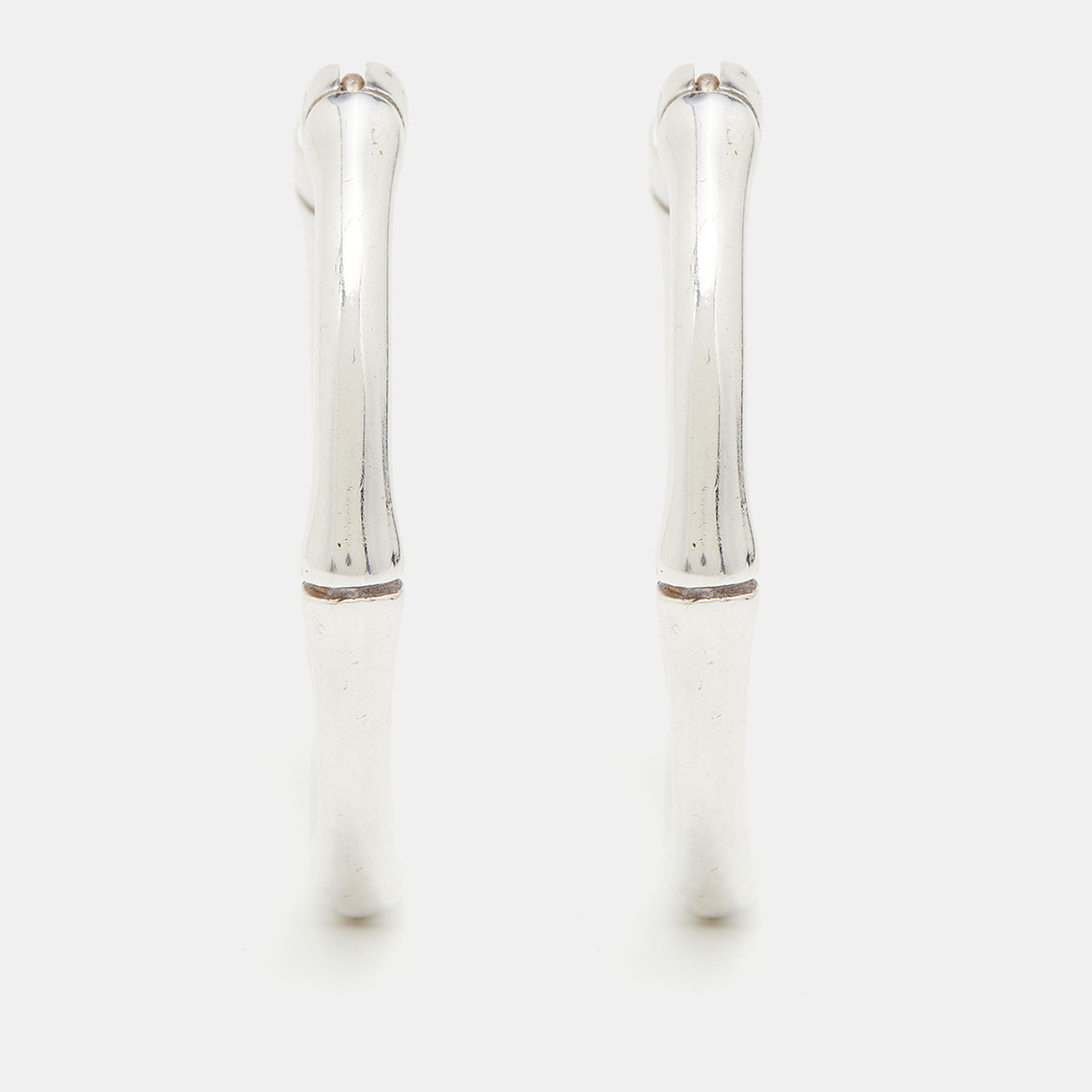 

Gucci Bamboo Sterling Silver Hoop Earrings