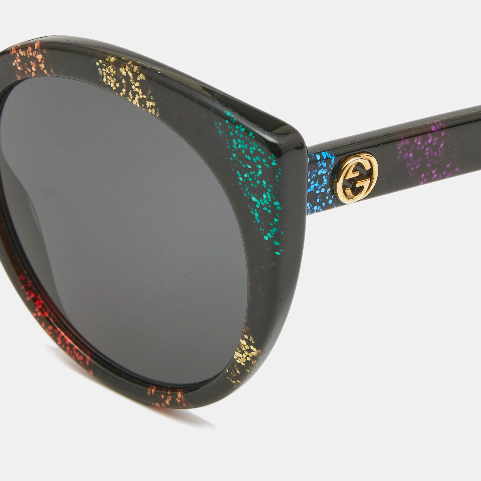 

Gucci Multicolor Glitter Interlocking G Cat Eye Sunglasses