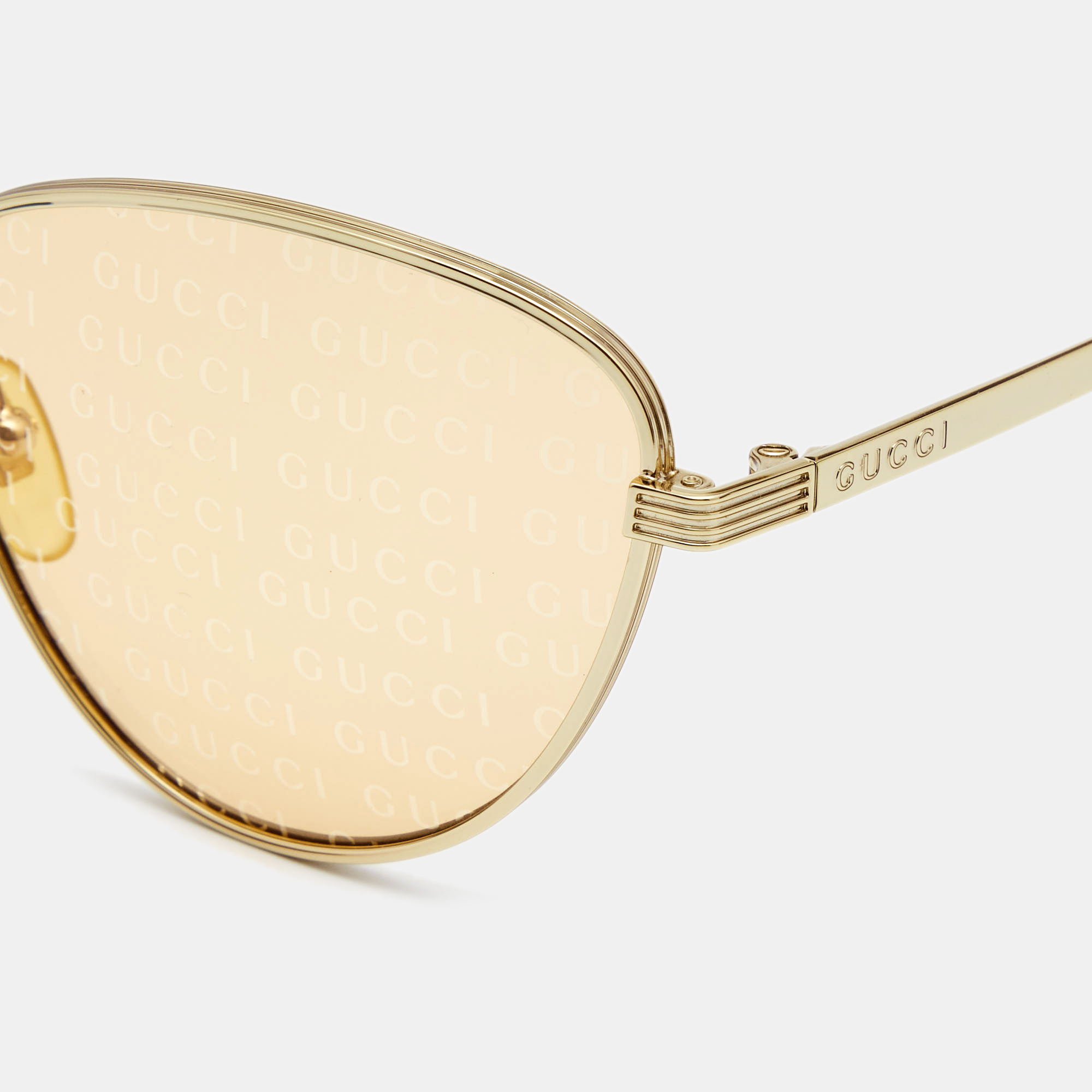 

Gucci Gold Logo Lens Cat Eye Sunglasses