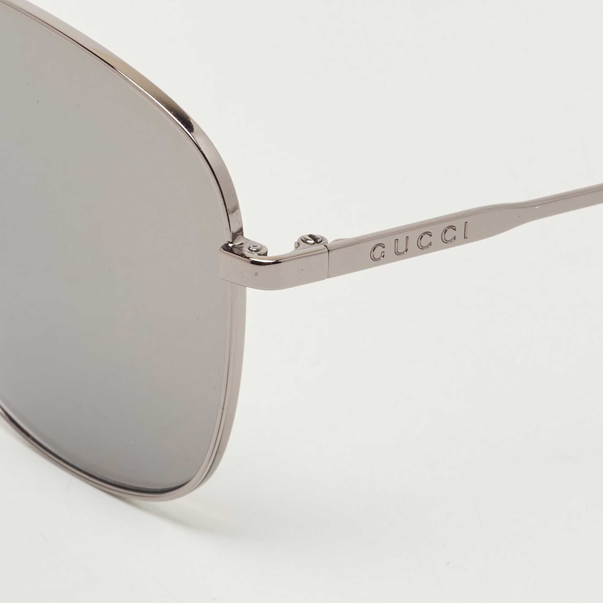 

Gucci Gun Metal Tone/Grey GG0410SK Aviator Sunglasses