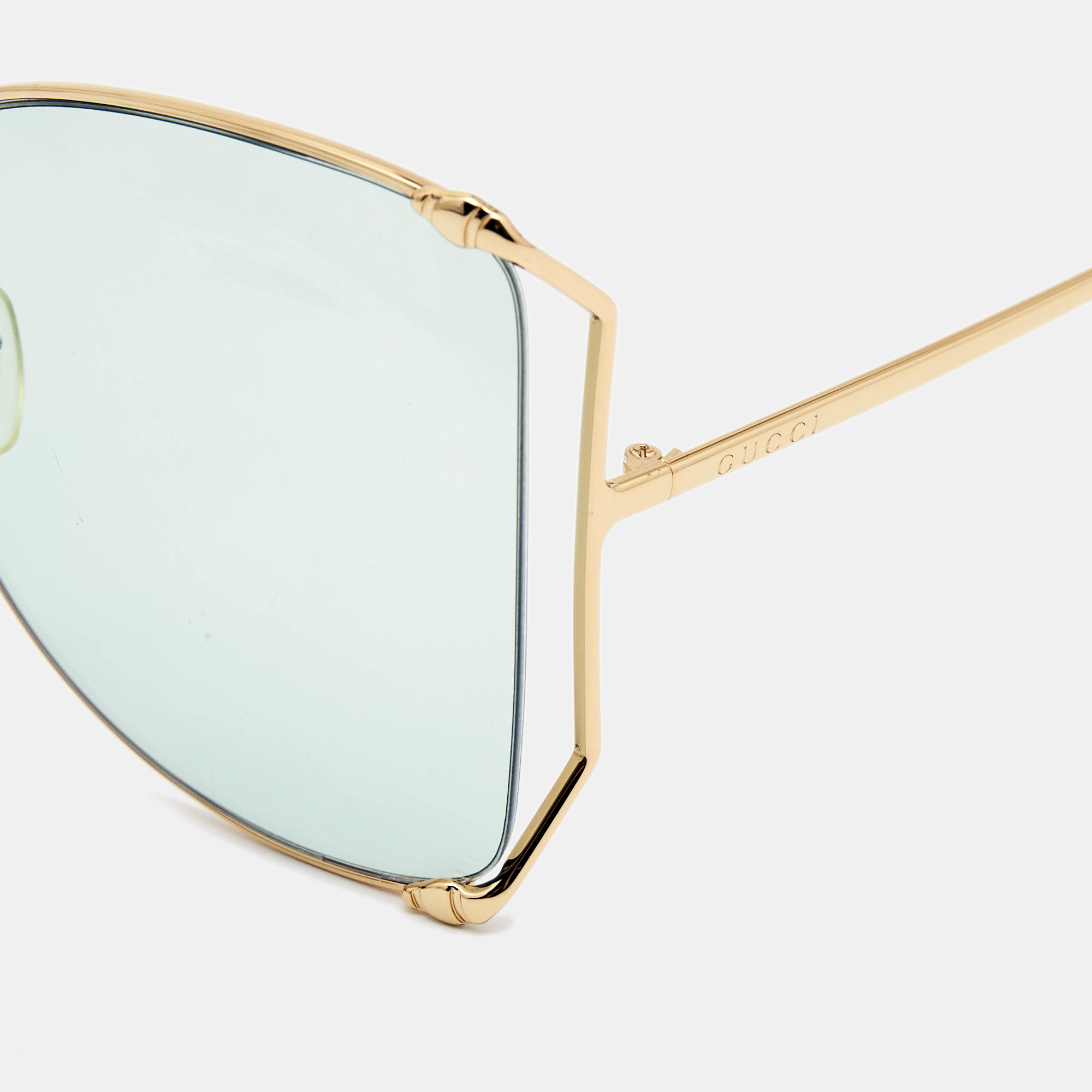 

Gucci Green/Gold Interlocking G Oversized Sunglasses
