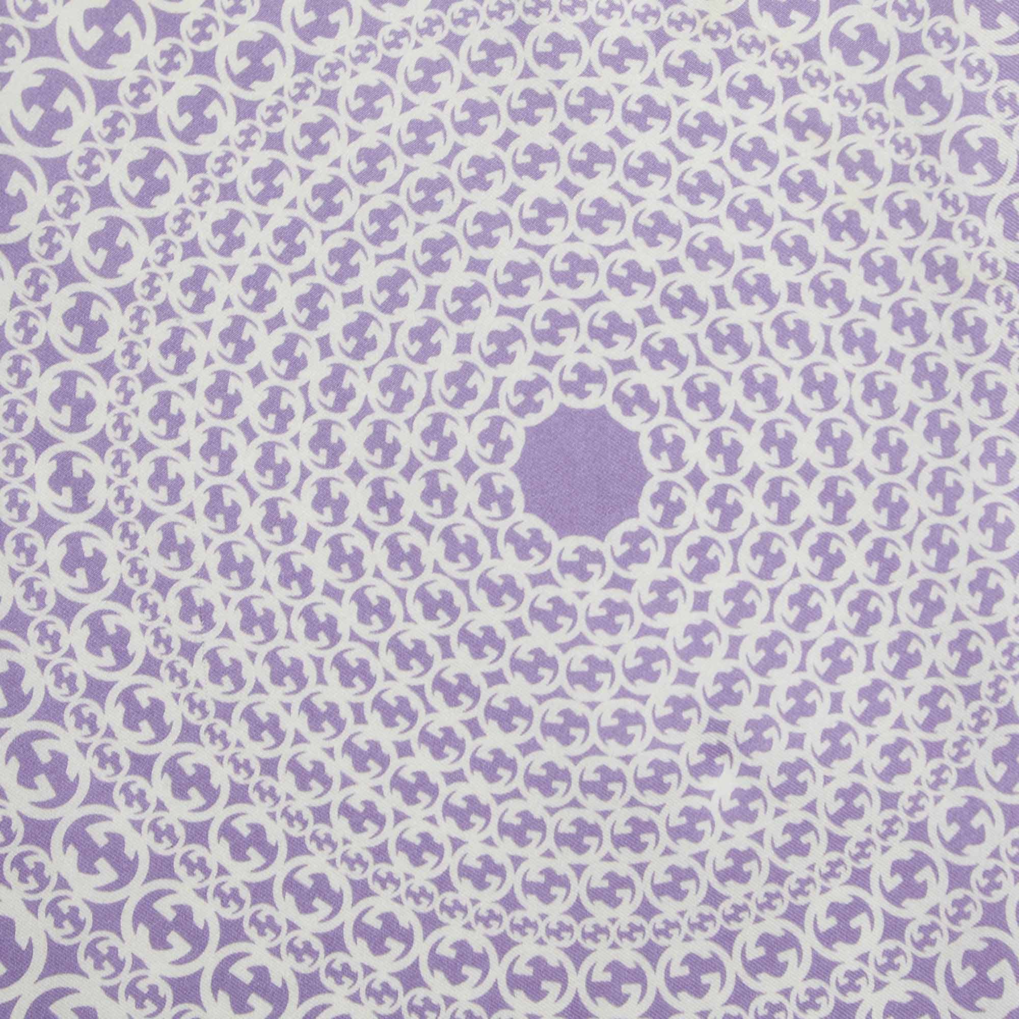 

Gucci Purple GG Print Silk Scarf