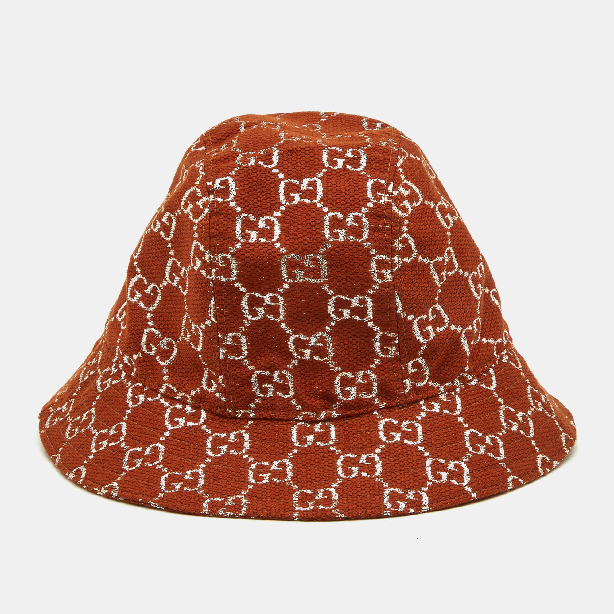 

Gucci Brown Lurex Monogram Bucket Hat