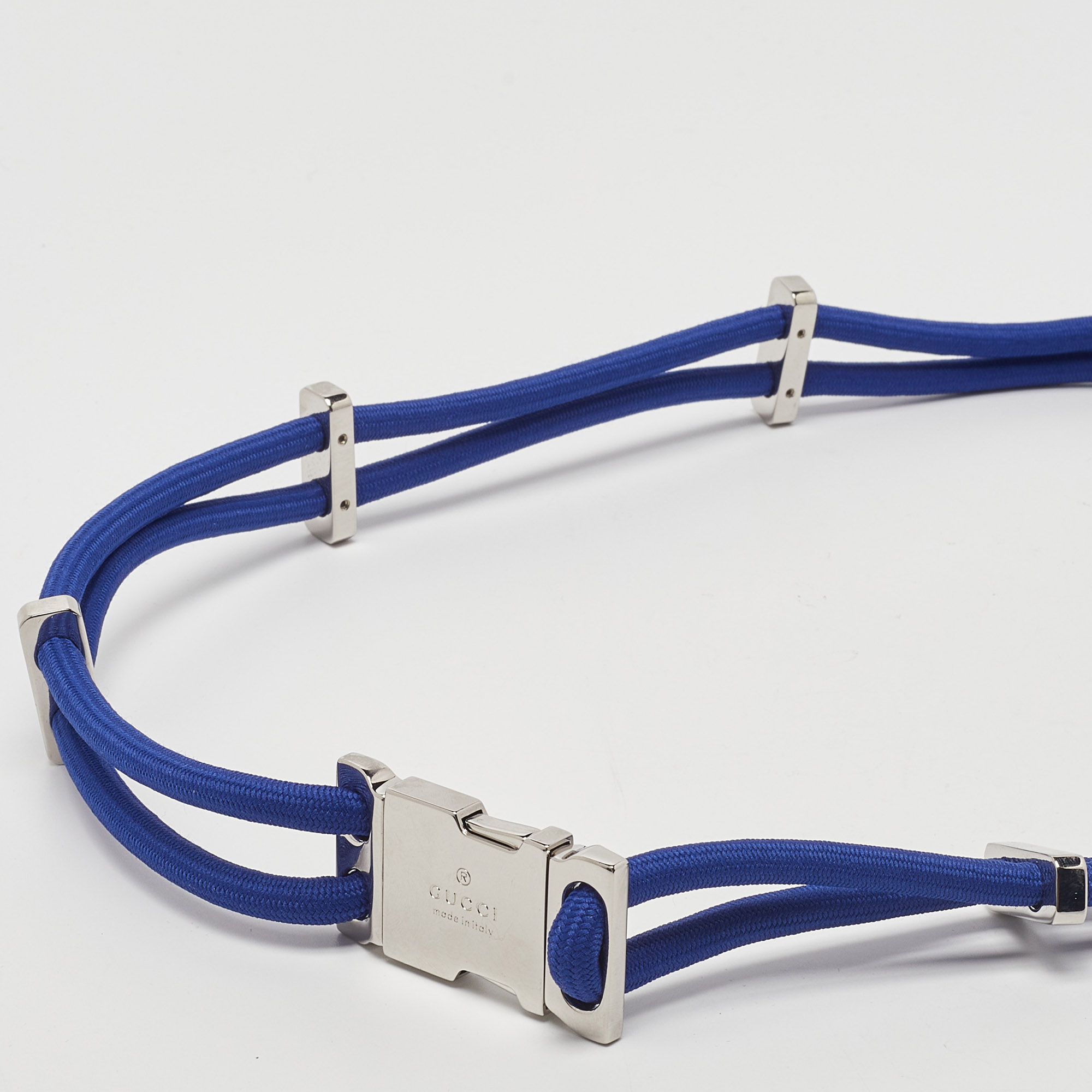 

Gucci Electric Blue Nylon Rope Belt