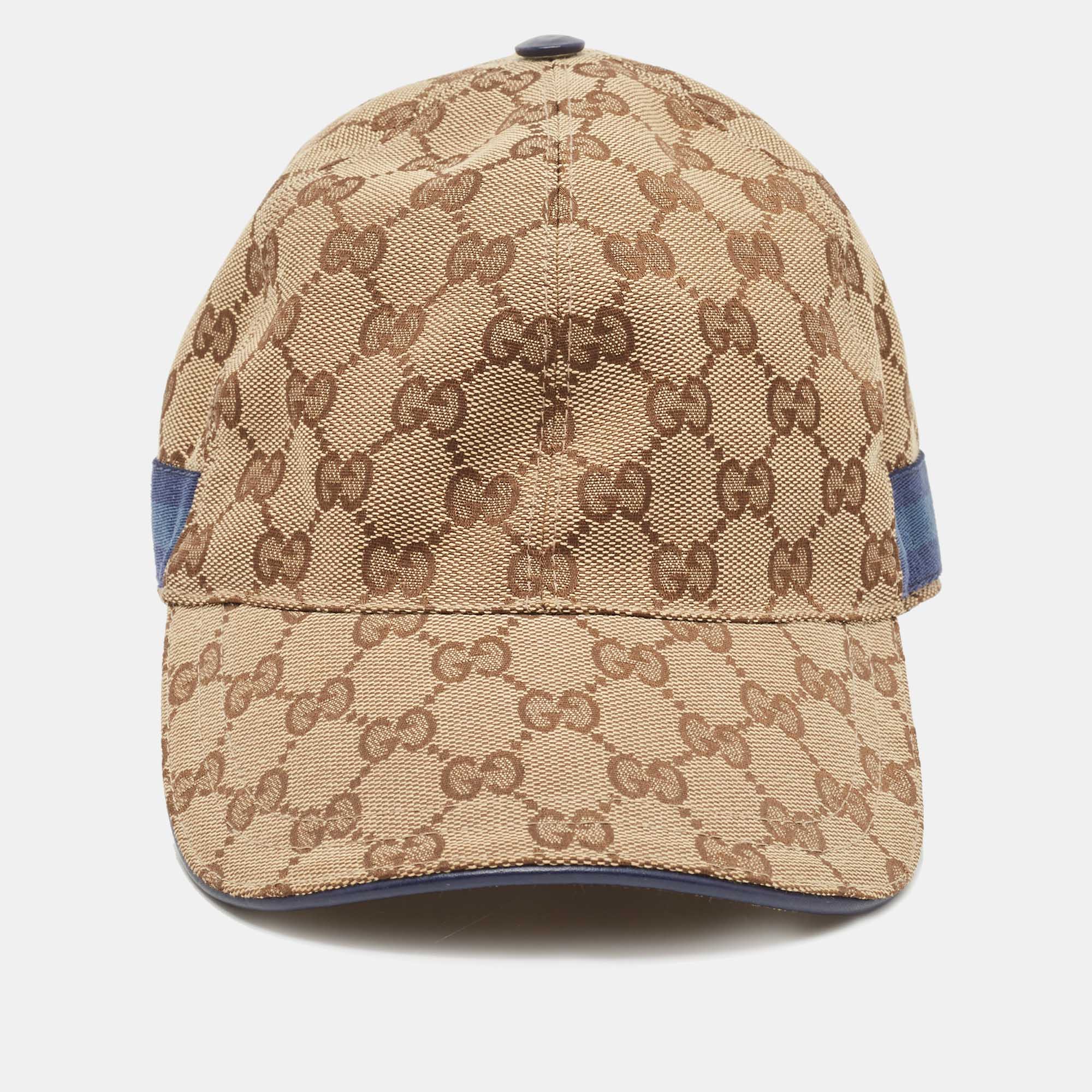 

Gucci Beige/Blue Monogram Web Canvas Baseball Hat