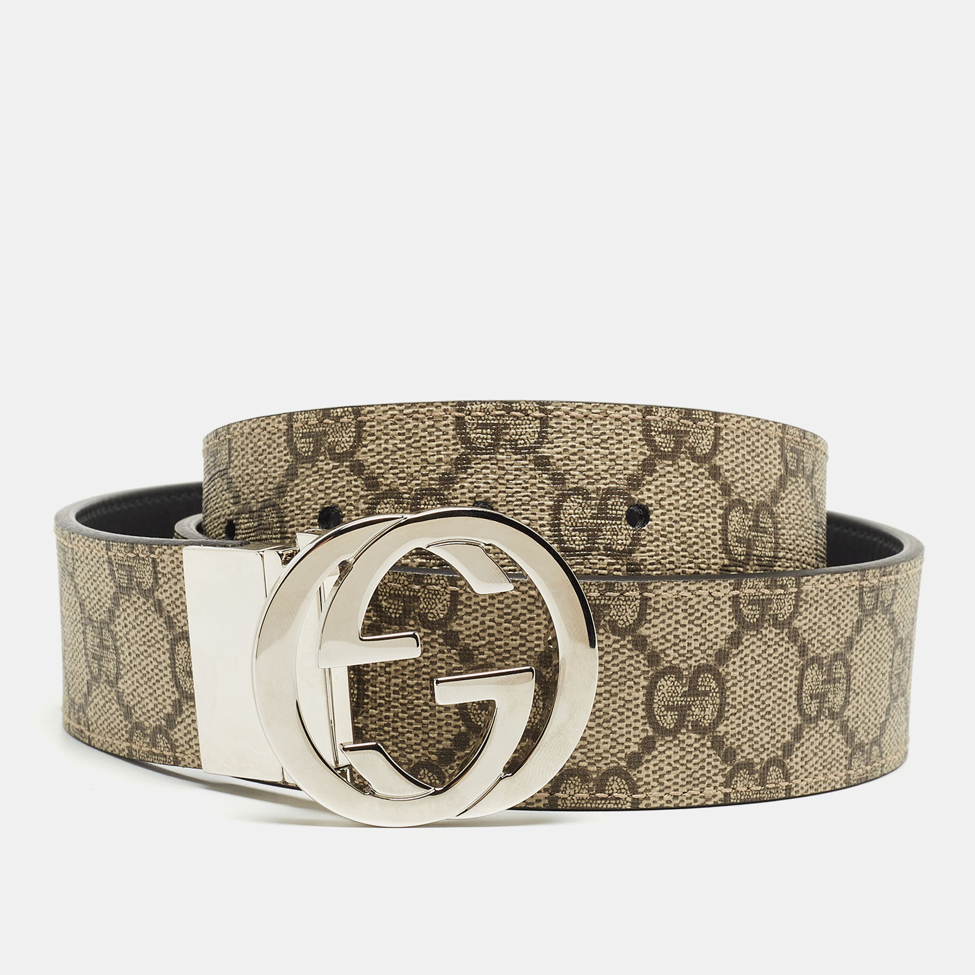 Gucci, Accessories, Gucci Belt Brown Leather Silver Buckle