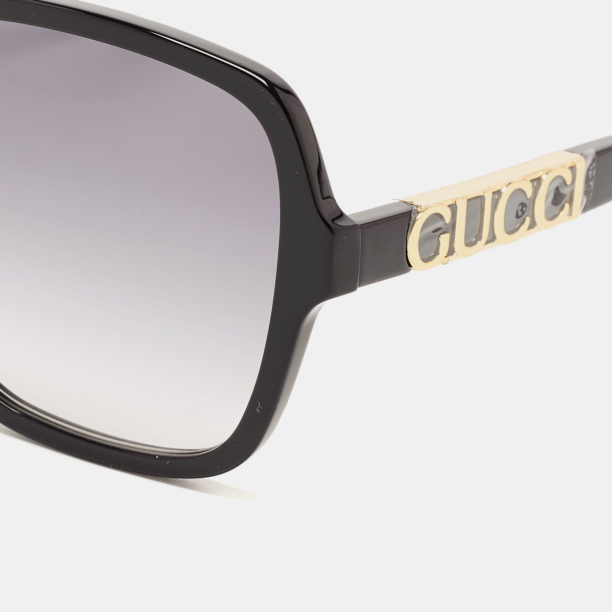 

Gucci Black Gradient GG1189S Logo Oversized Sunglasses