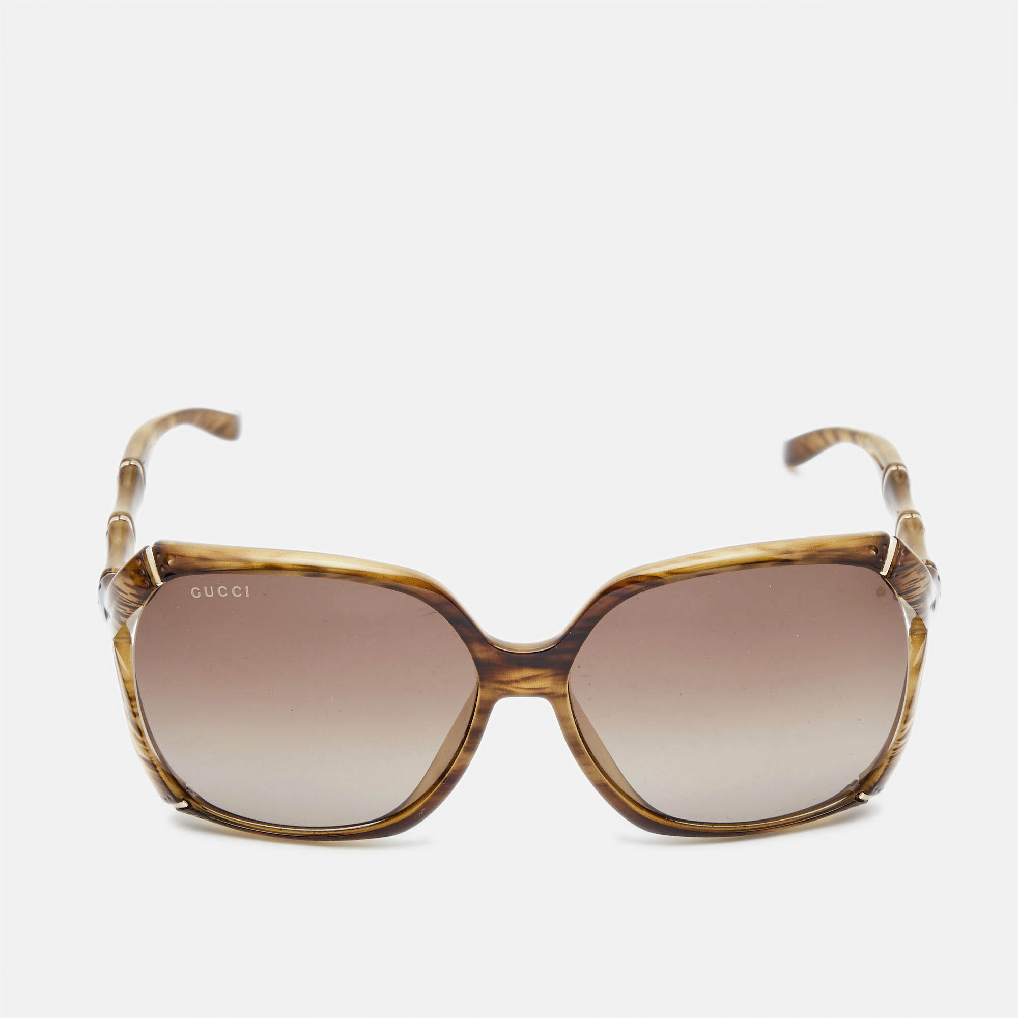 

Gucci Green/Brown GG0505S Bamboo Effect Oversized Sunglasses