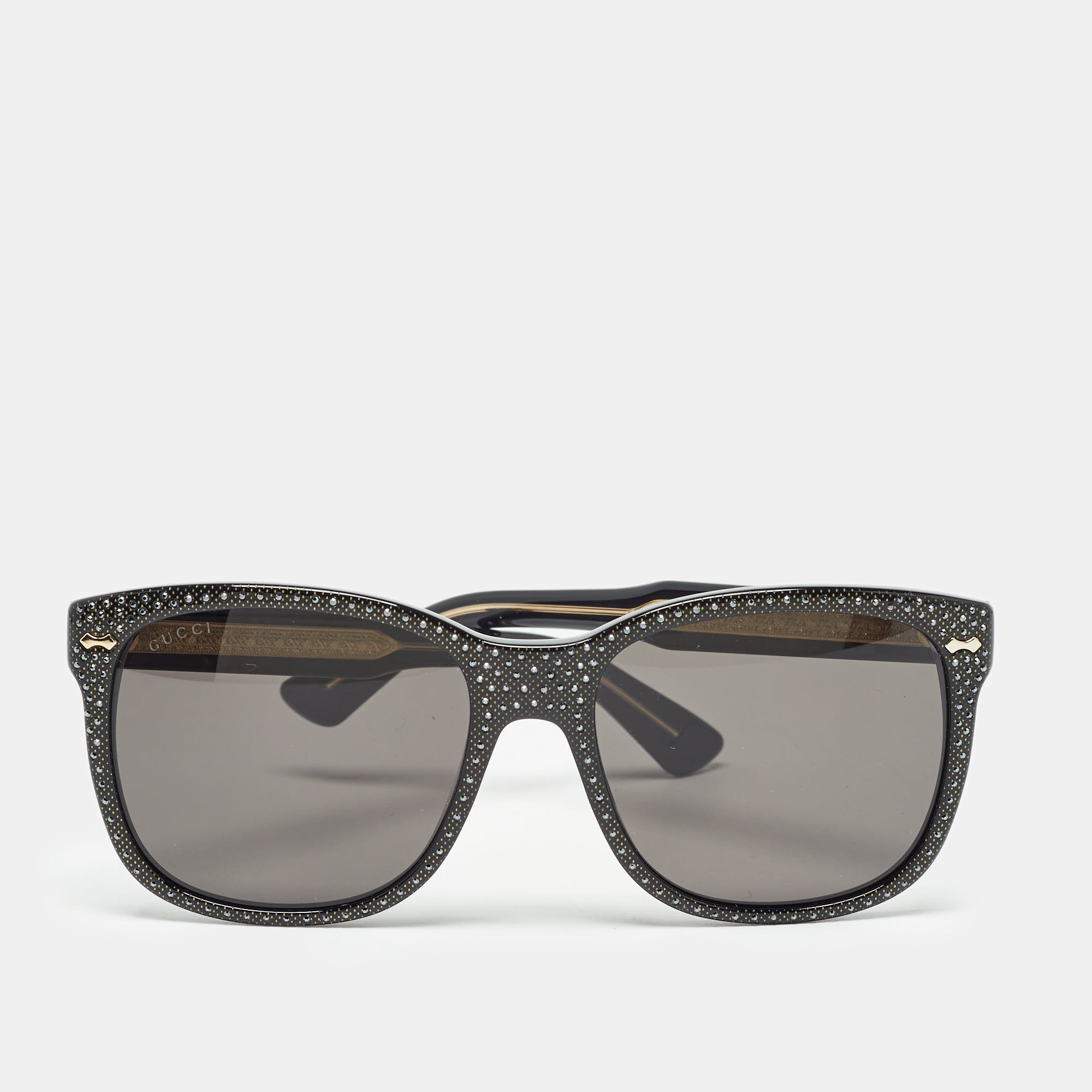 

Gucci Black GG0047S Crystals Square Sunglasses