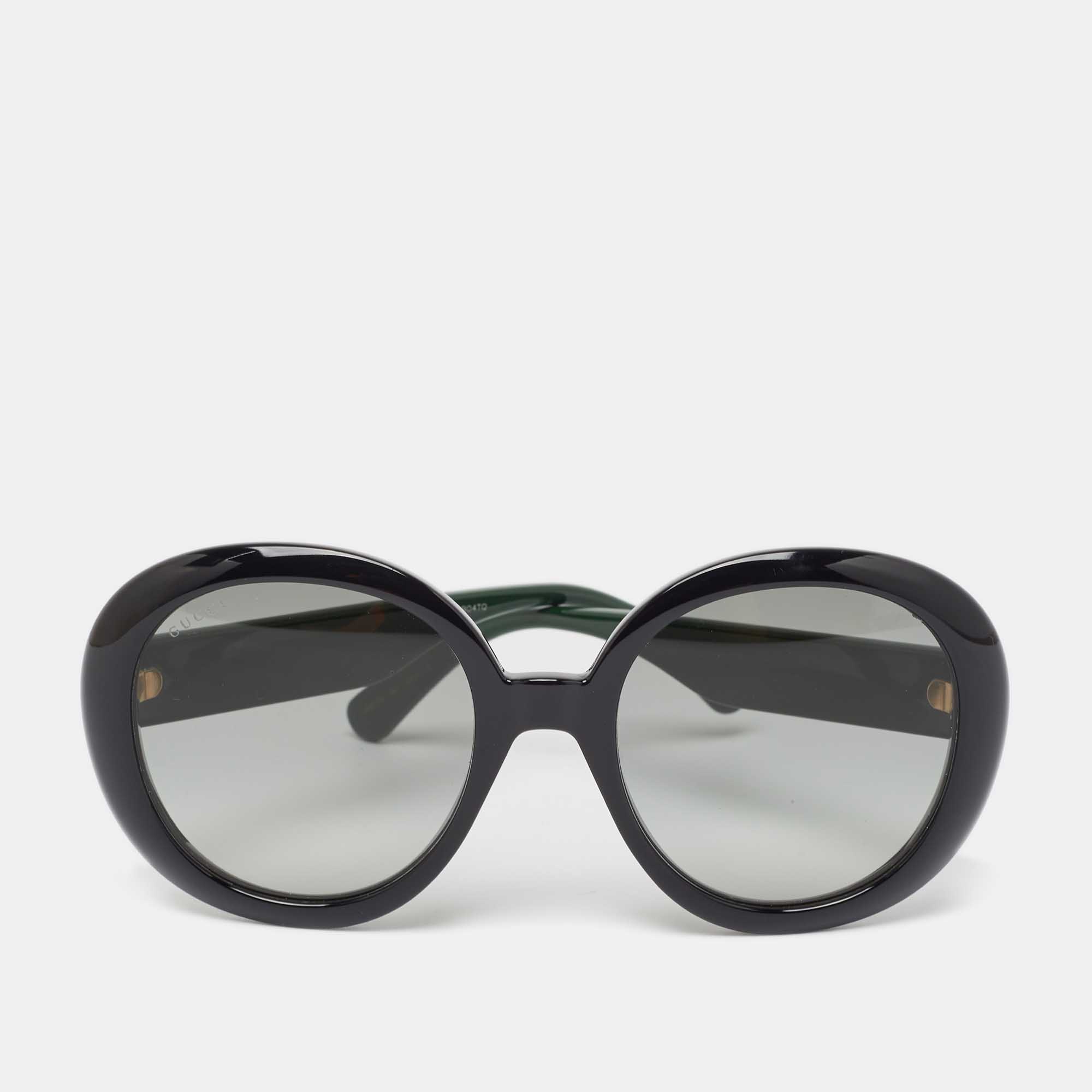

Gucci Black Gradient GG0712S GG Web Round Sunglasses