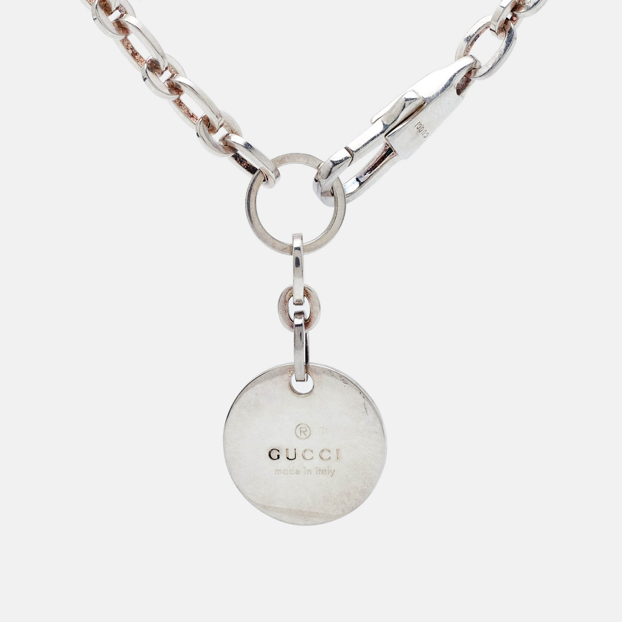 

Gucci Circle Tag Sterling Silver Necklace