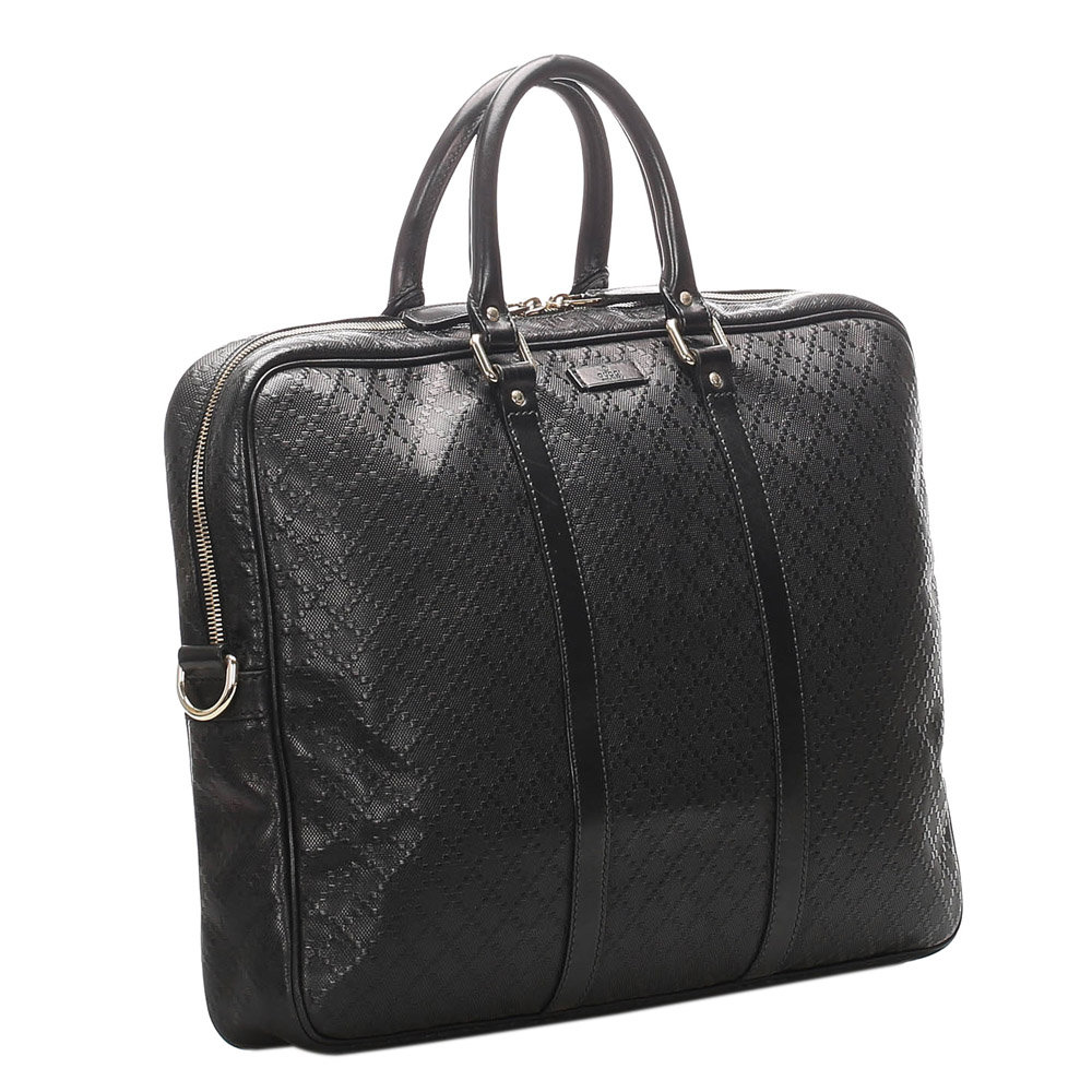 

Gucci Black Diamante Leather Bright Briefcase