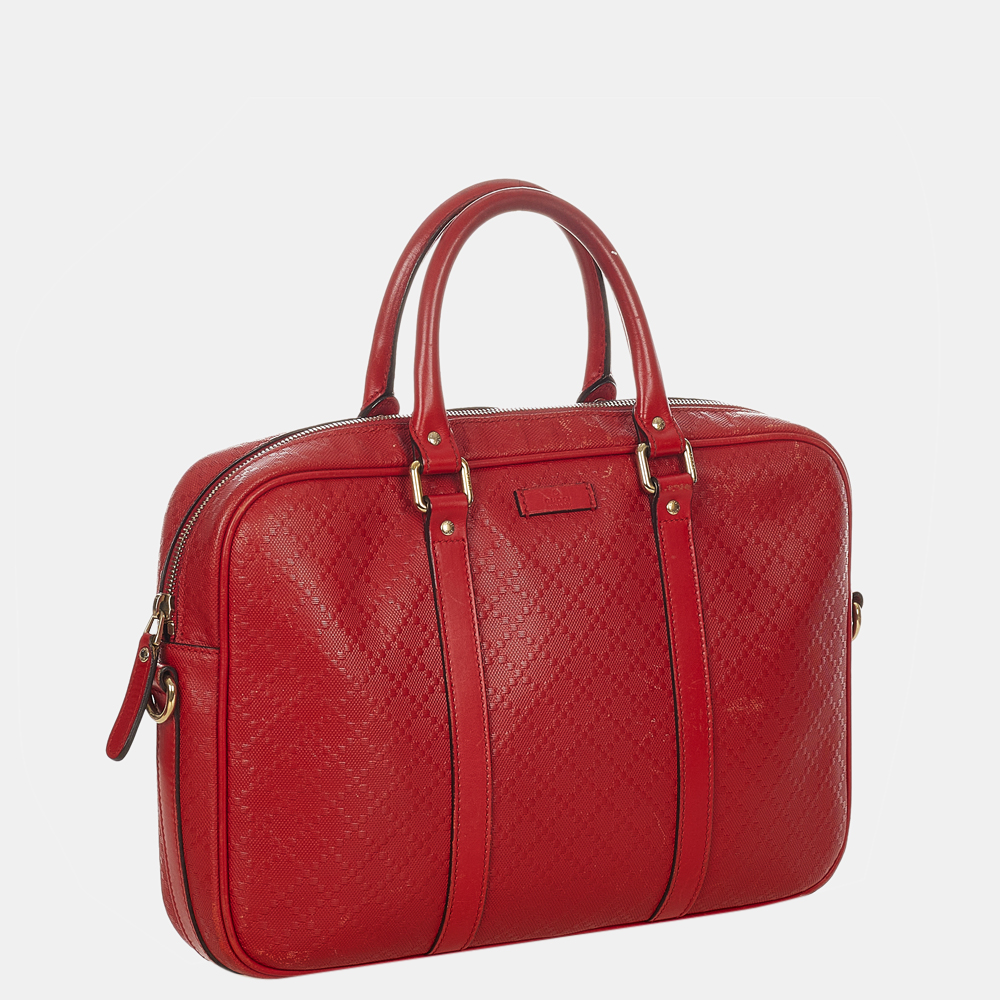 

Gucci Red Diamante Bright Leather Briefcase