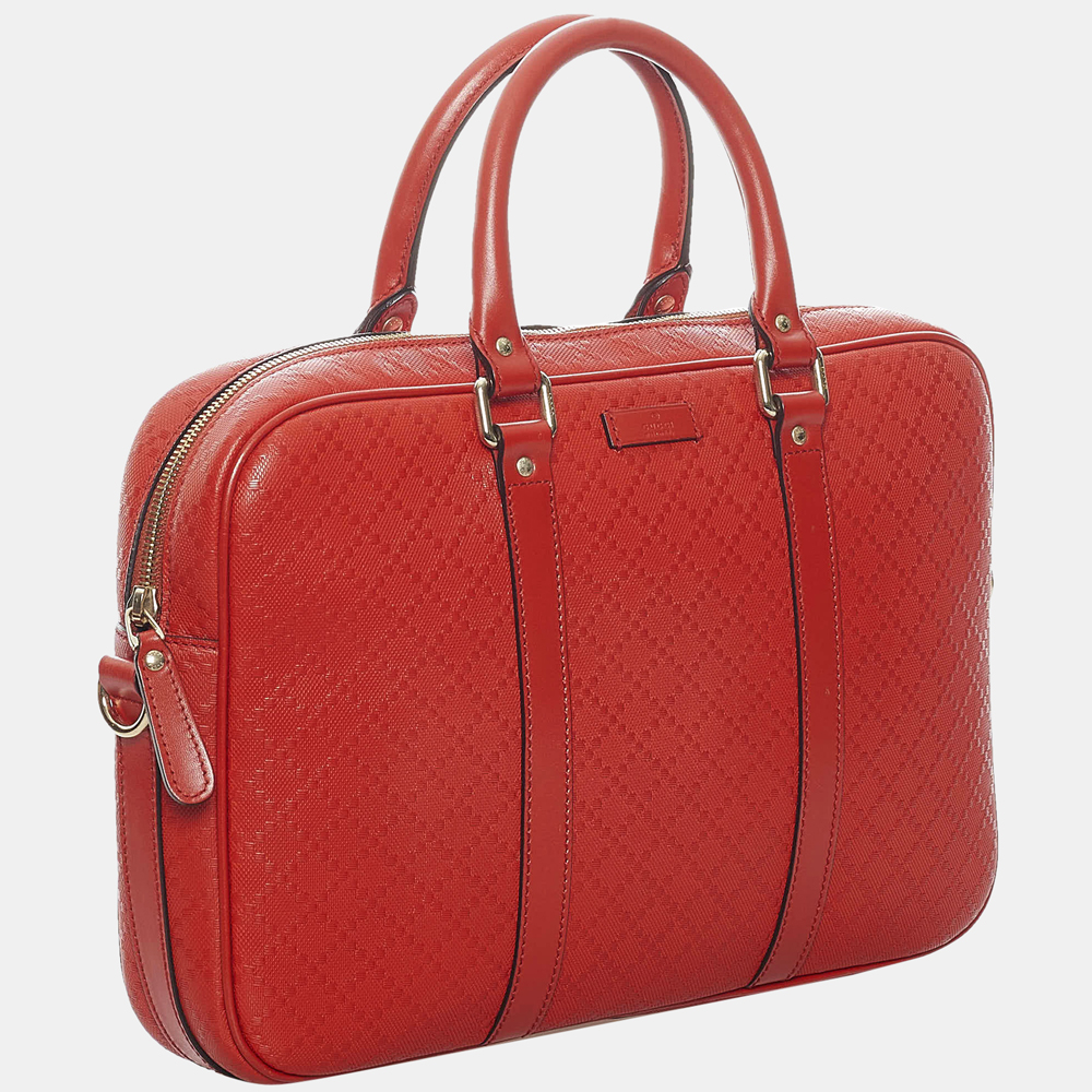 

Gucci Red Diamante Bright Leather Briefcase