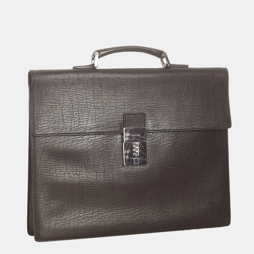 

Gucci Brown Leather Briefcase