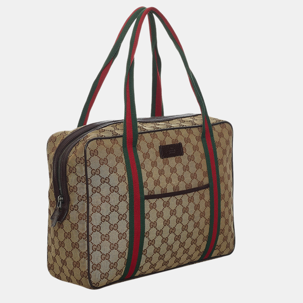 

Gucci Beige/Brown/Multi Color GG Canvas Web Business Bag