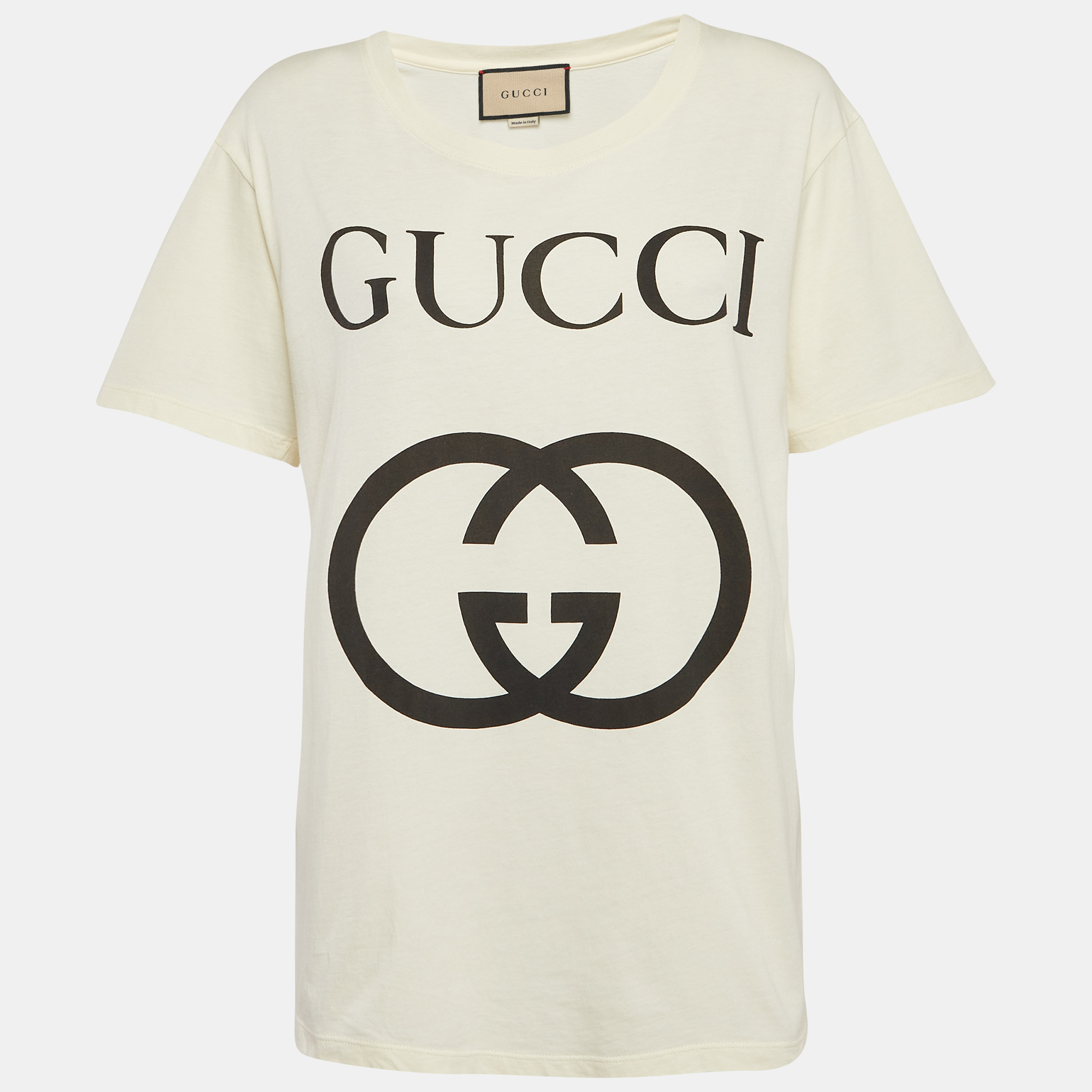 

Gucci Off-White GG Interlocked Print Jersey T-Shirt S