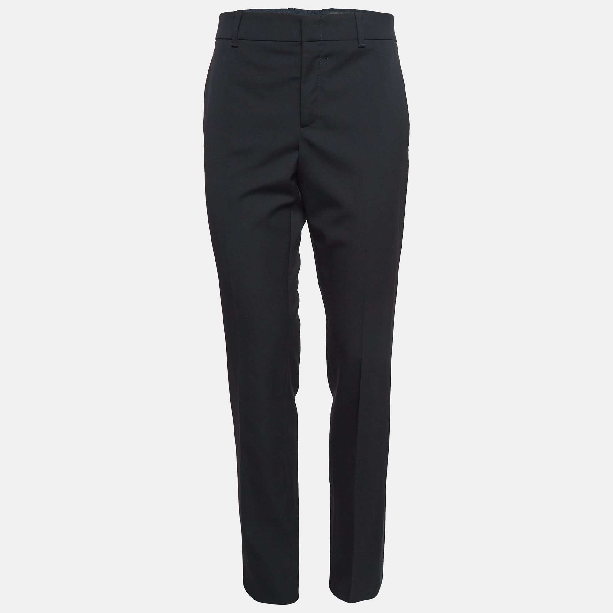 

Gucci Black Wool Side Satin Trim Trousers M