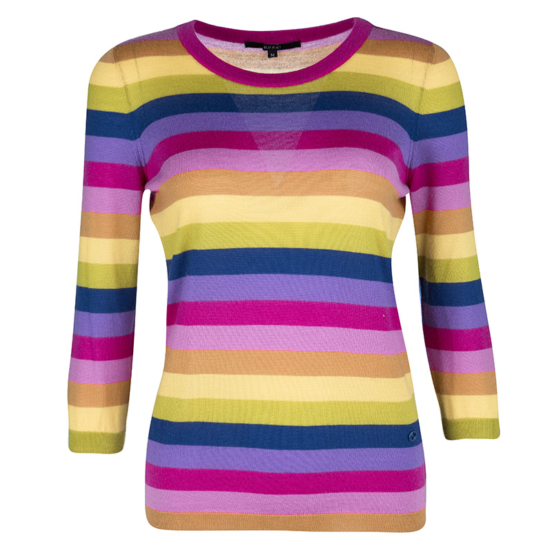 Gucci Multicolor Striped Cashmere Sweater M