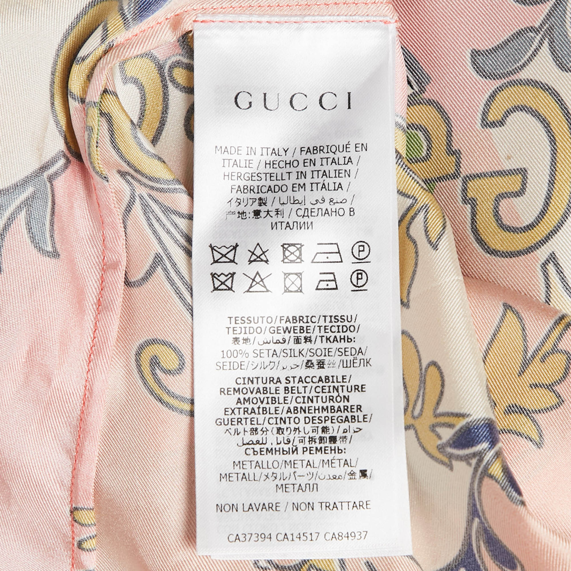 Gucci Multicolor GG Rhombus Print Shirt Dress S 