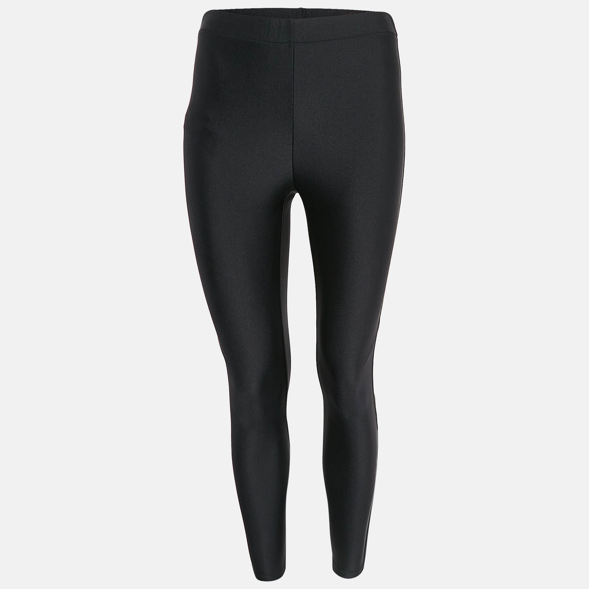 

Gucci Black Side Stripe Trim Jersey Leggings XS