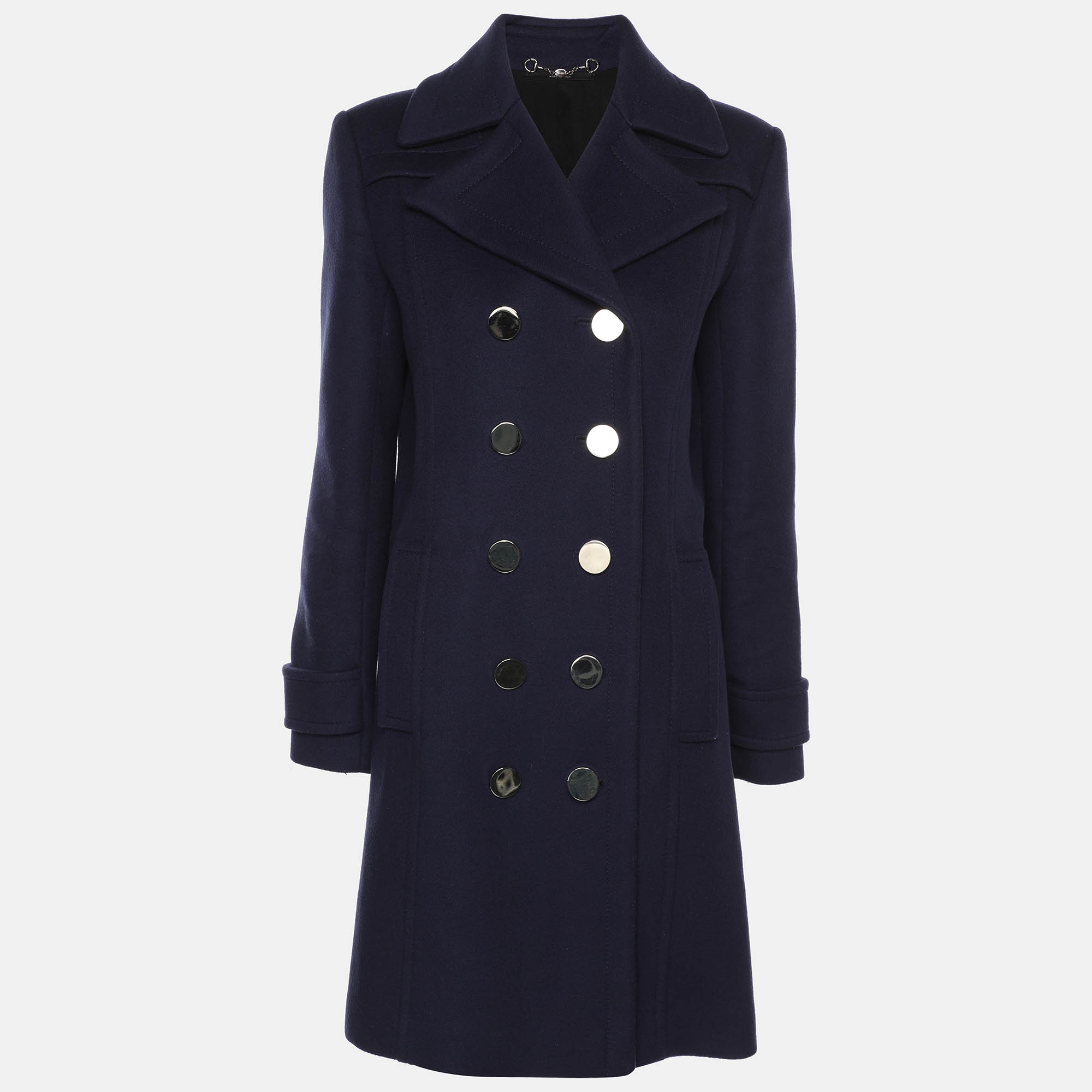

Gucci Navy Blue Wool Double Breasted Coat S