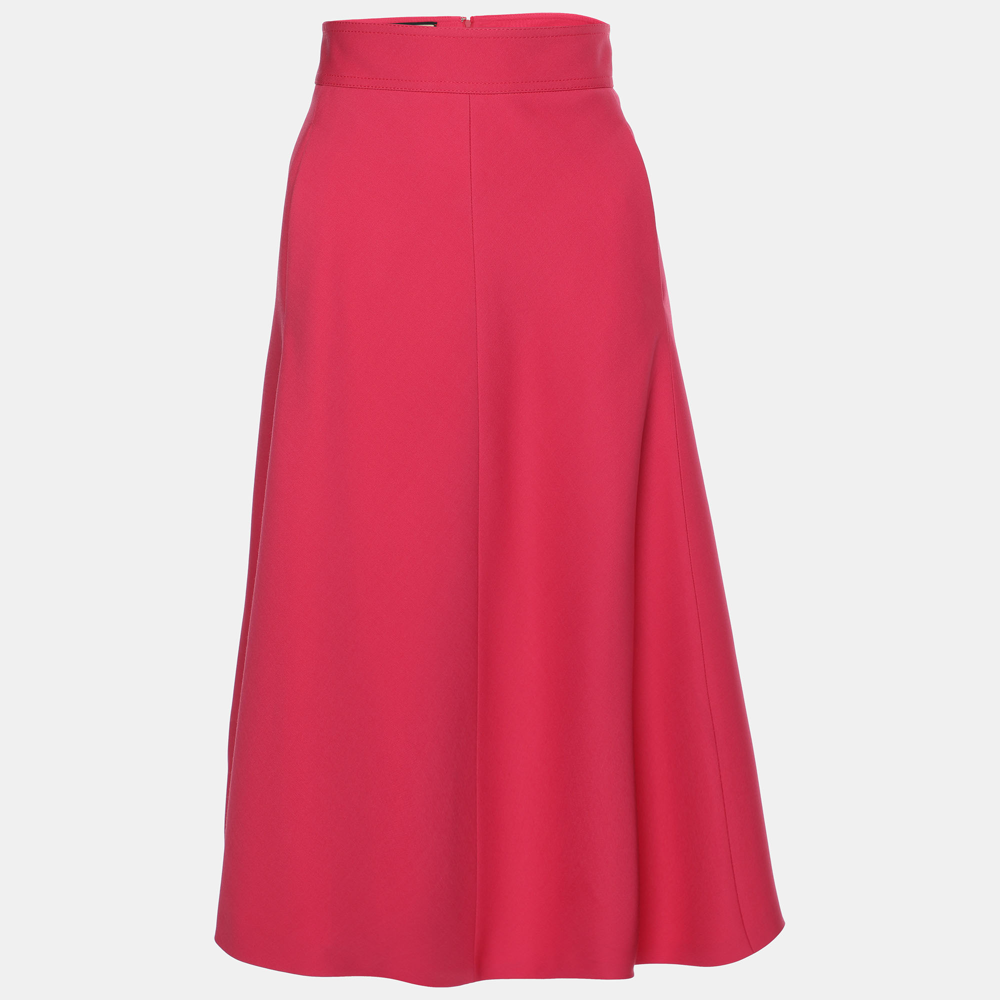 

Gucci Pink Silk/Wool Blend Midi Skirt M