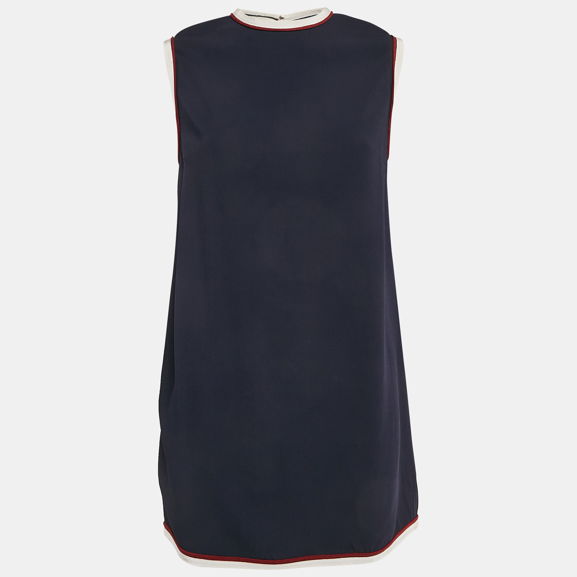 

Gucci Navy Blue Crepe Sleeveless Mini Dress S