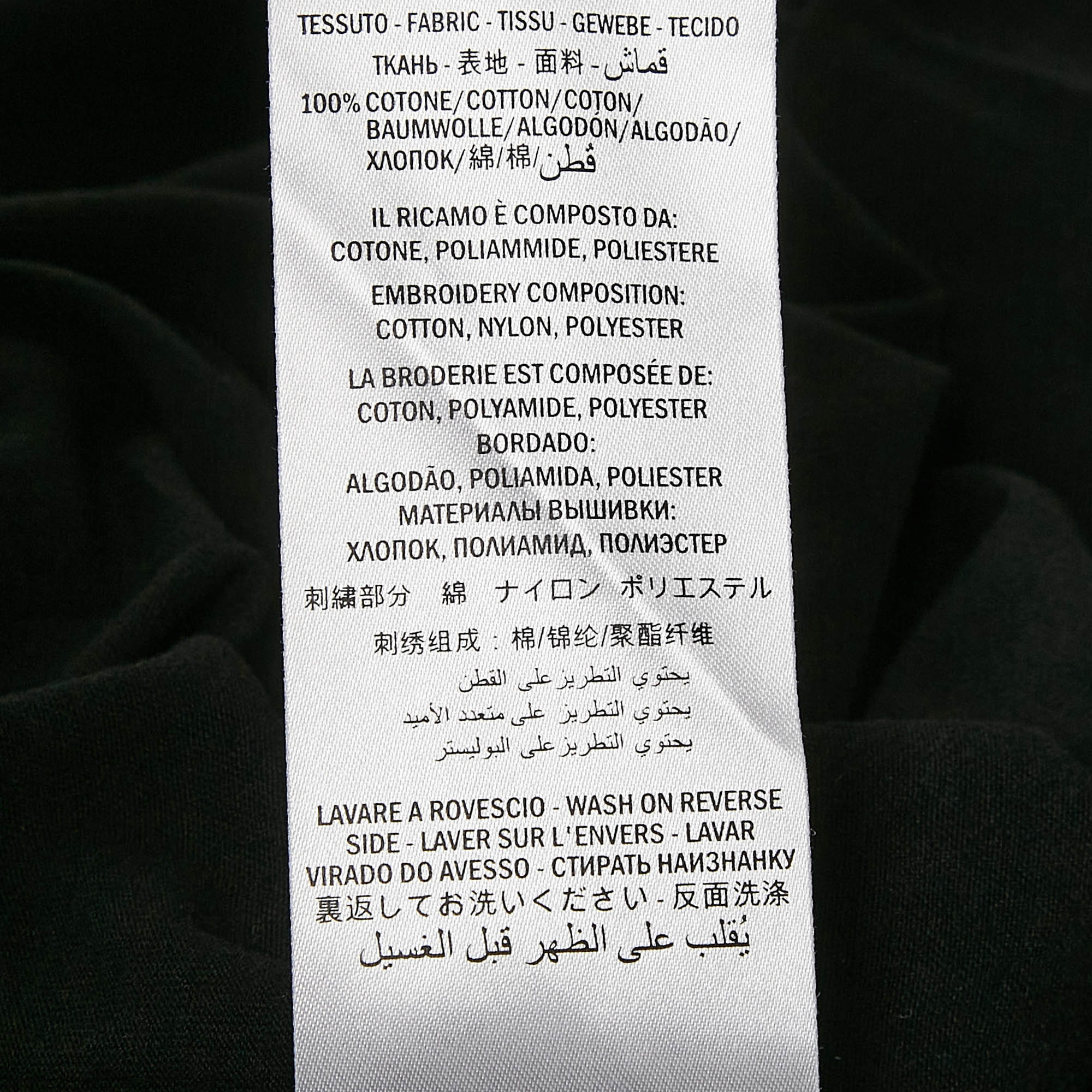 Gucci Black Vintage Logo Print Cotton Distressed Oversize T-Shirt L 