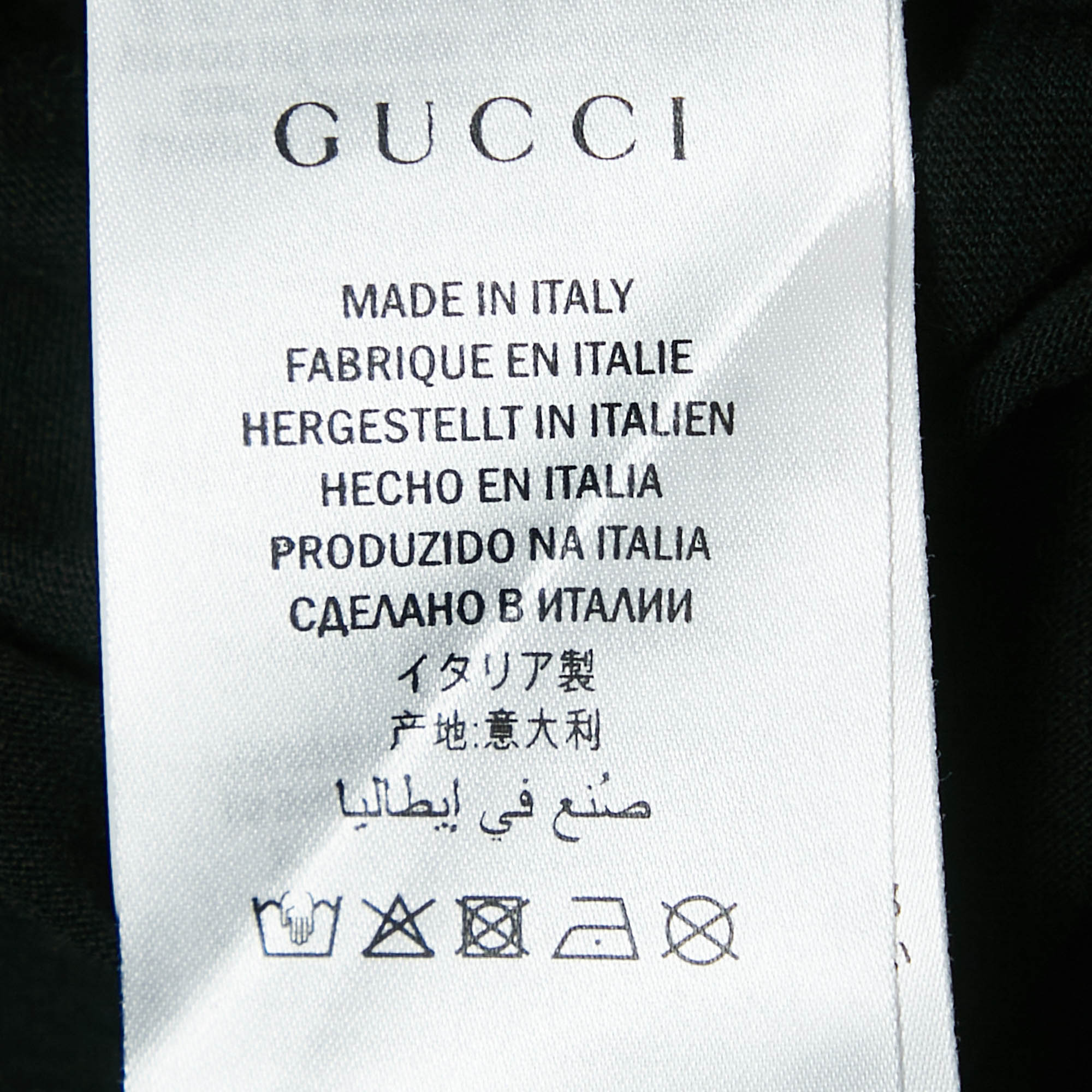 Gucci Black Vintage Logo Print Cotton Distressed Oversize T-Shirt L 