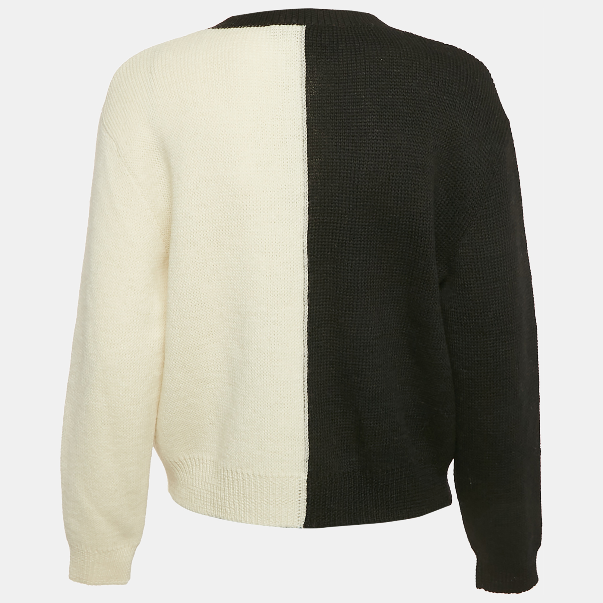 Gucci Black/White Monochrome Button Front Cardigan S 