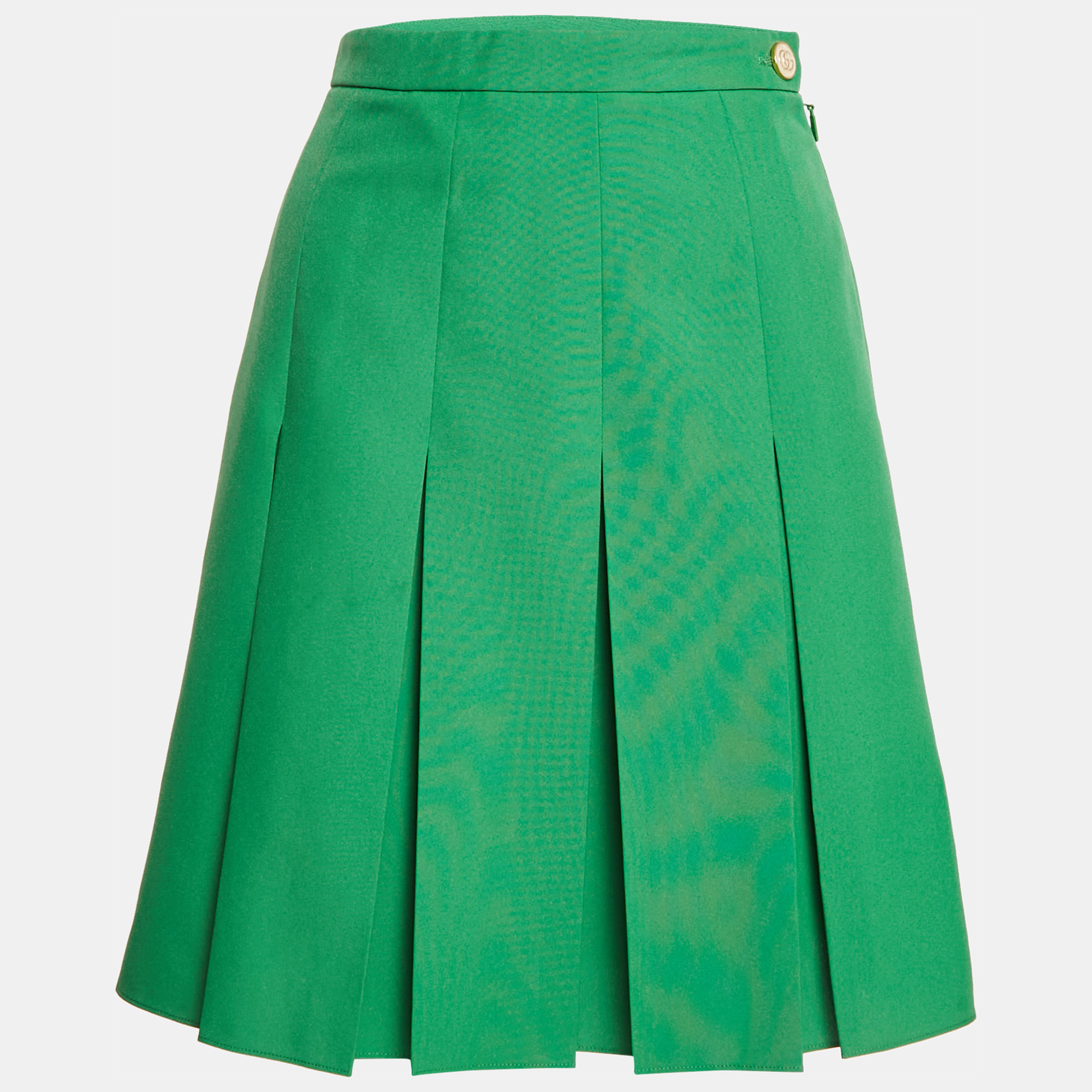 

Gucci Green Crepe Pleated Short Skirt M