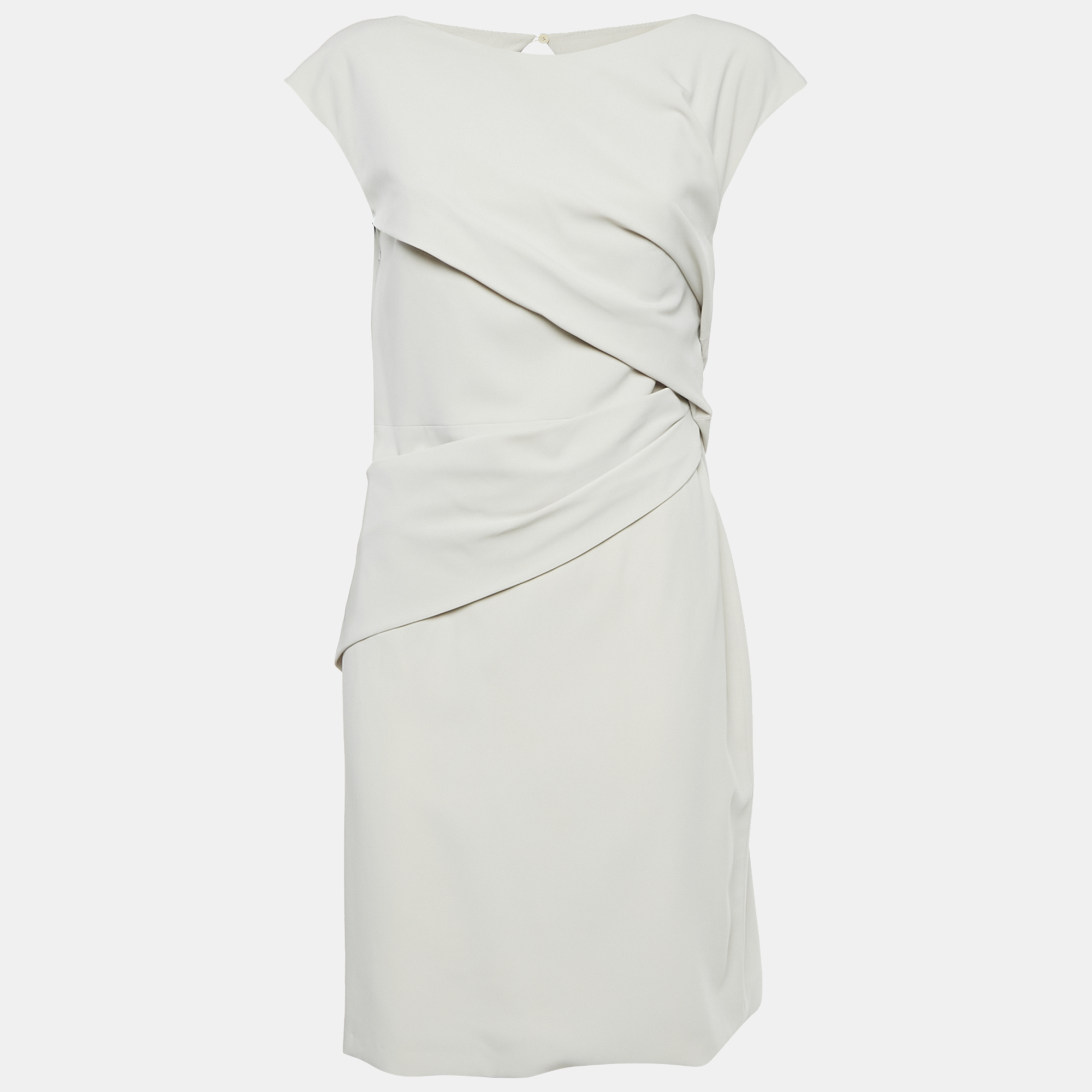 

Gucci Beige Stretch Crepe Draped Mini Dress M