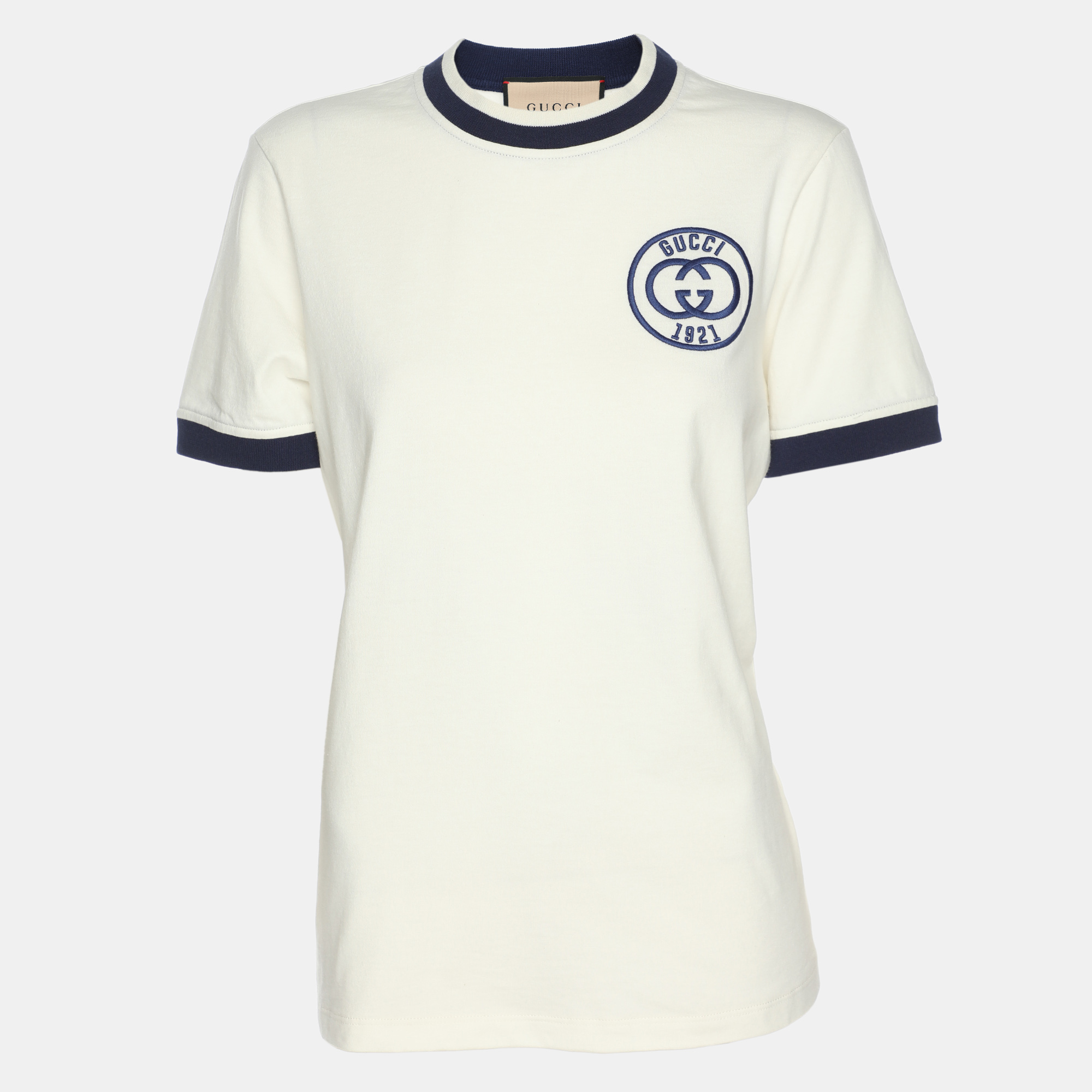 

Gucci Cream Cotton Retro T-Shirt M