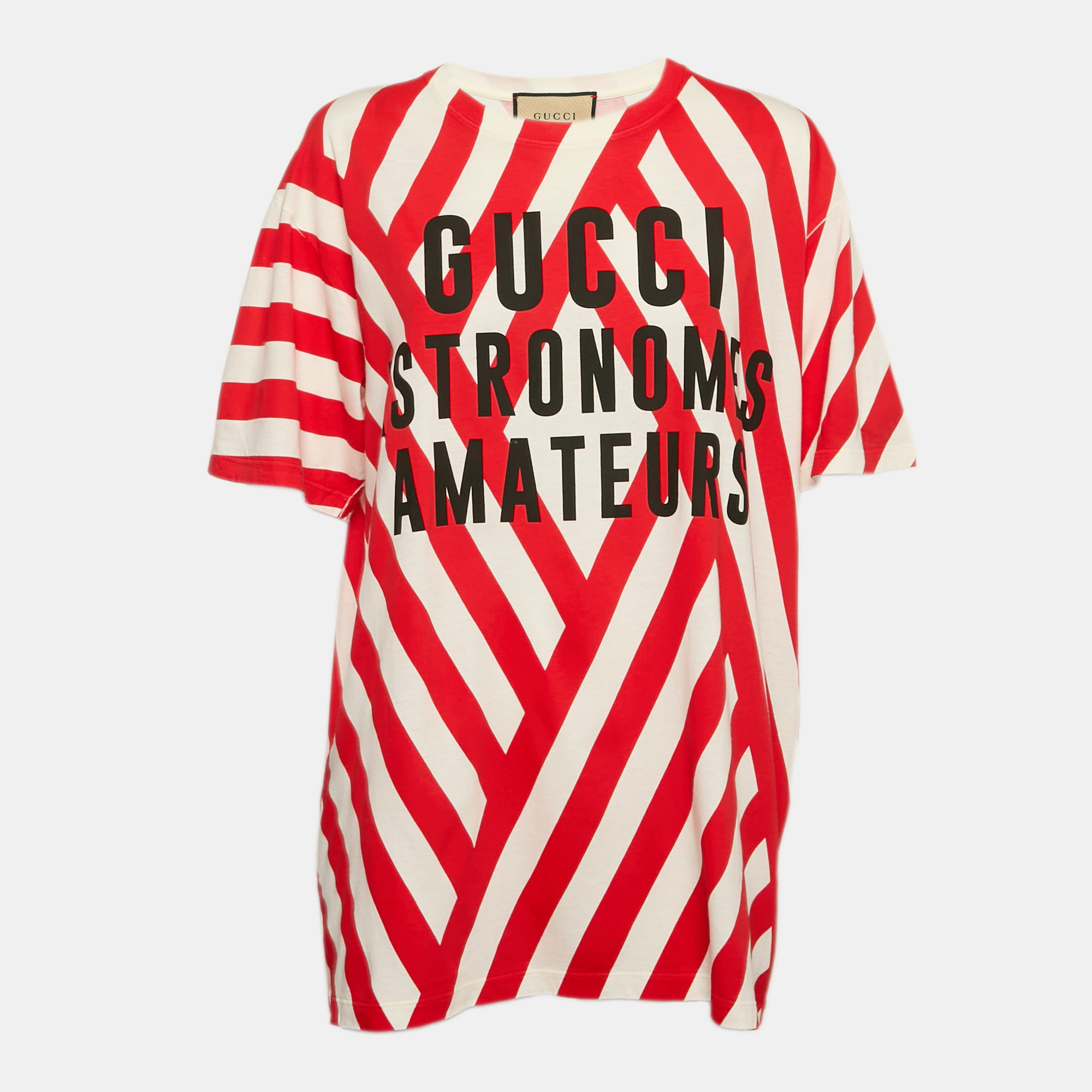 

Gucci Red/White Striped Jersey T-Shirt L