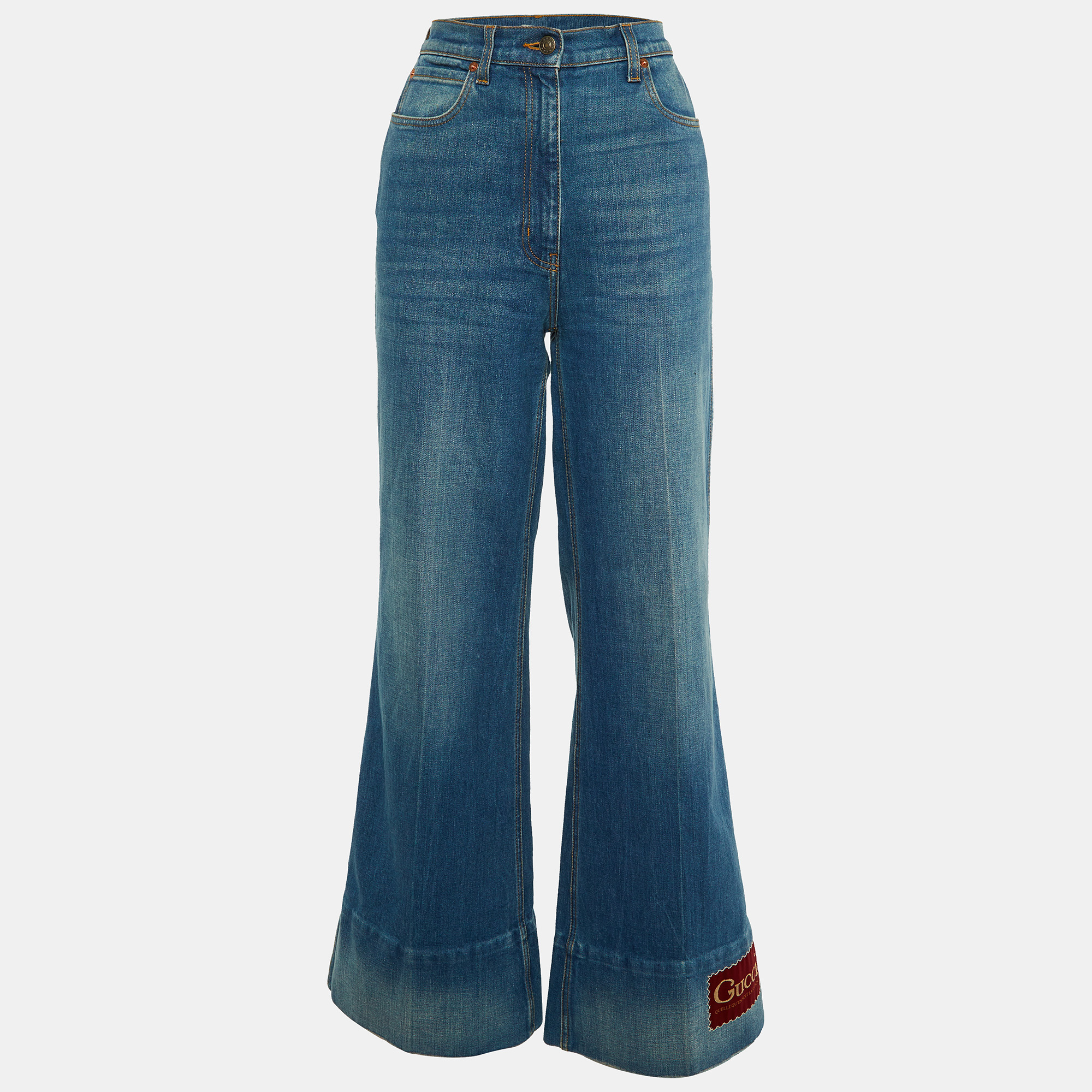 

Gucci Navy Blue Denim Flared Leg Jeans M ( Waist 29")
