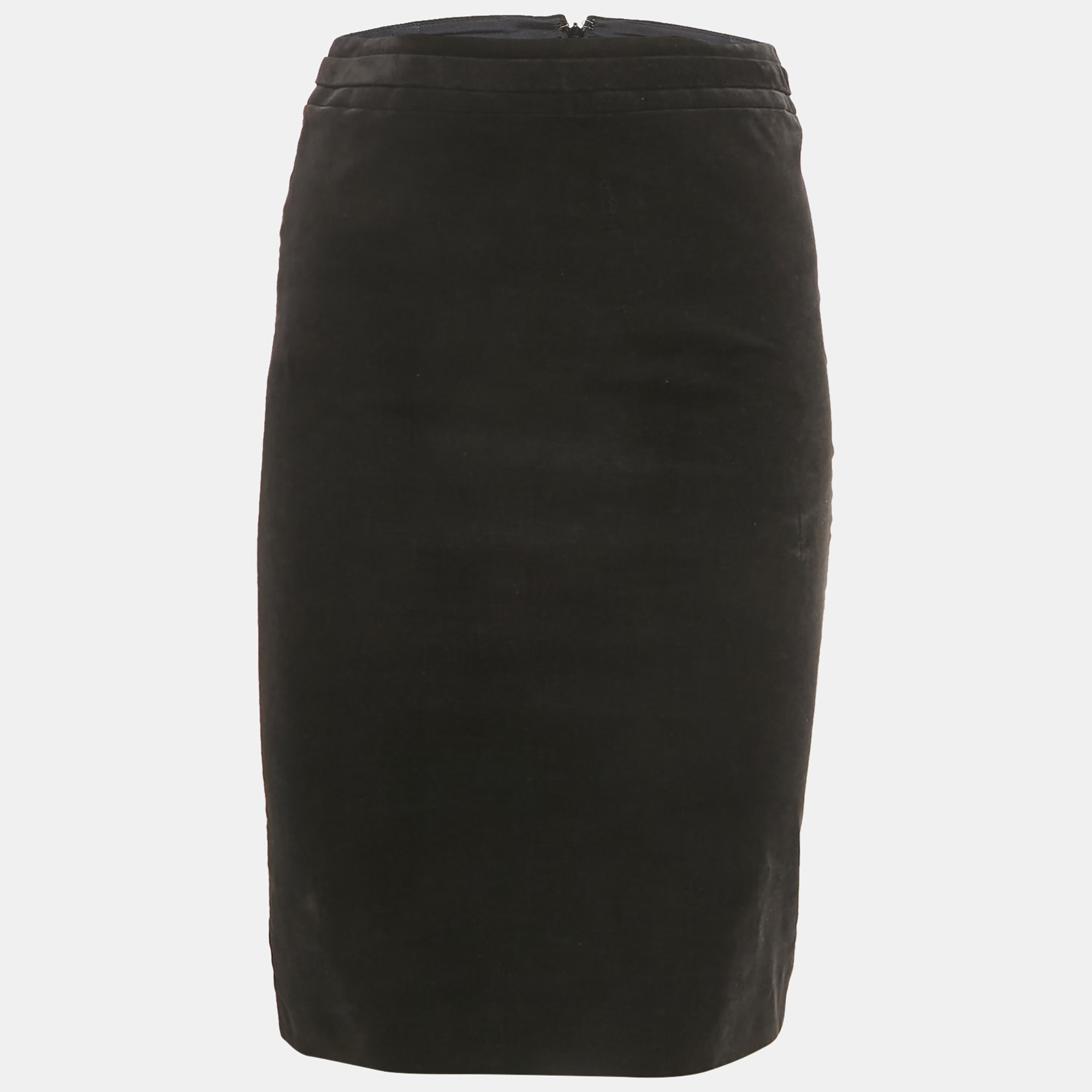 

Gucci Black Velvet GG Logo Pencil Skirt S