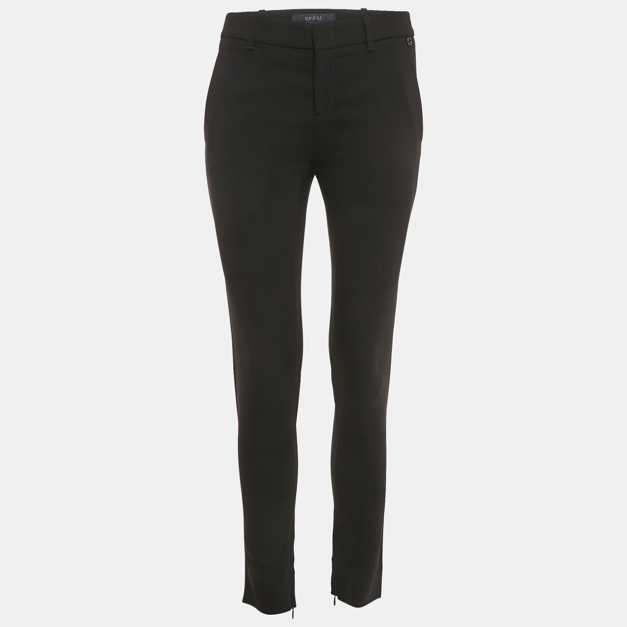 

Gucci Black Crepe Tailored Trousers S