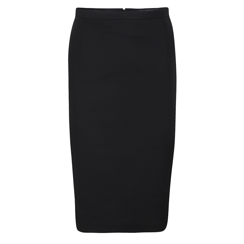 Pre Owned Gucci Black High Waist Pencil Skirt S
