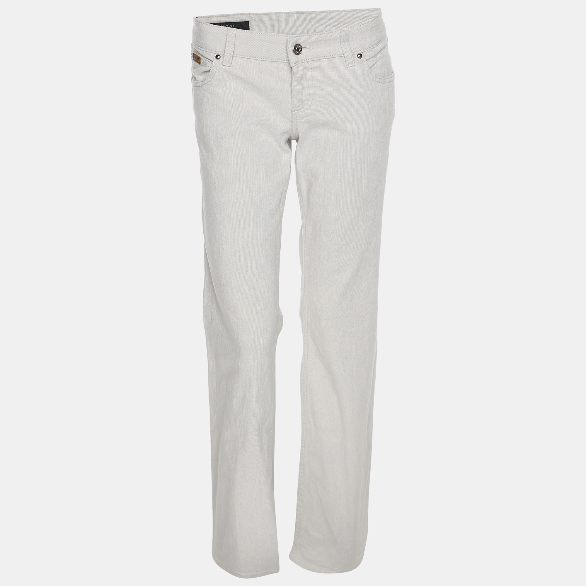 

Gucci Off White Denim Wide Leg Pants M