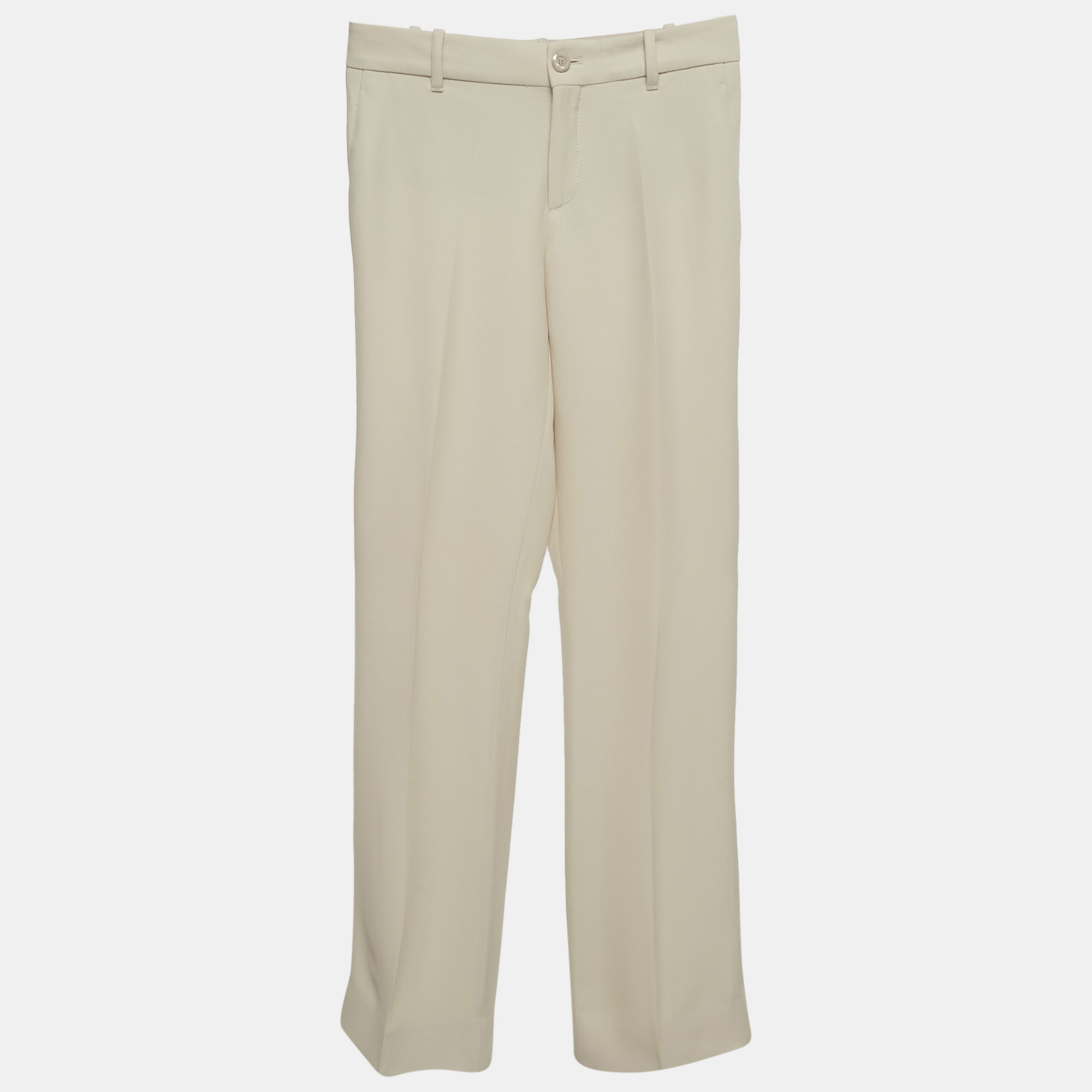 

Gucci Cream Crepe Flared Trousers M