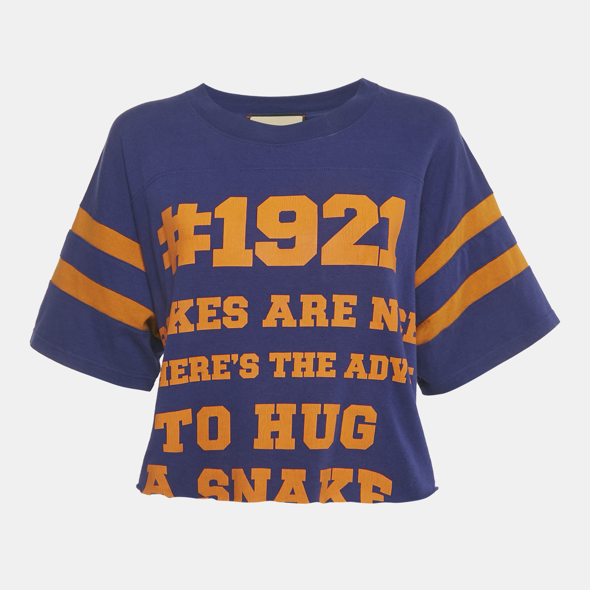 

Gucci Blue Jersey Jersey 1921 L'Aveugle Par Amour T-Shirt XS